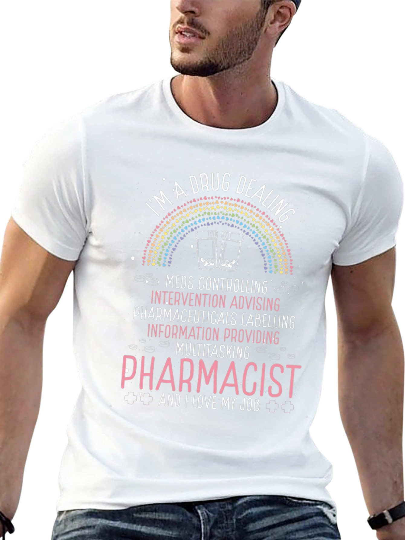 Camiseta Negra de Farmacéutico - Diseño Único