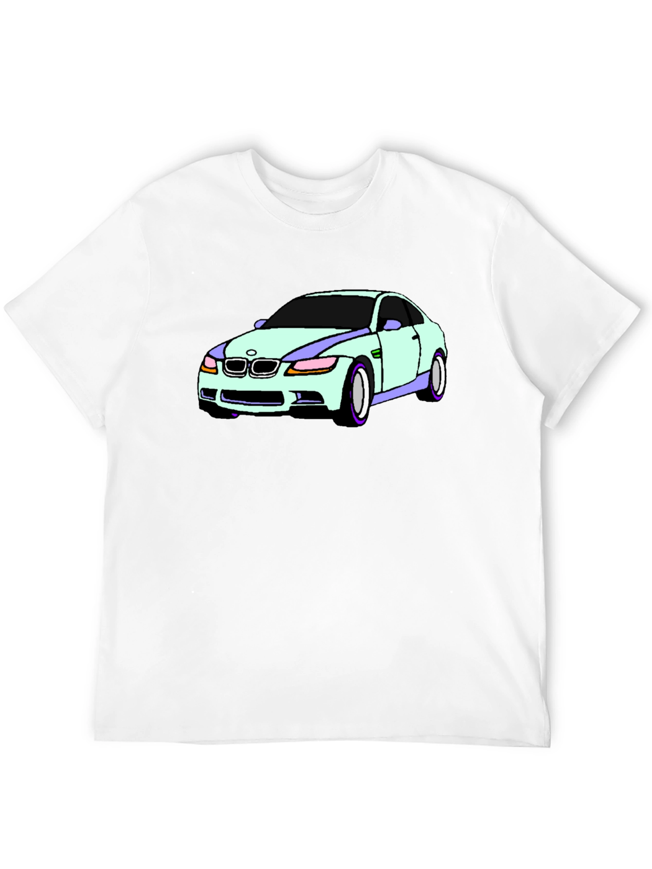Camiseta Negra con Diseño de Coche Deportivo