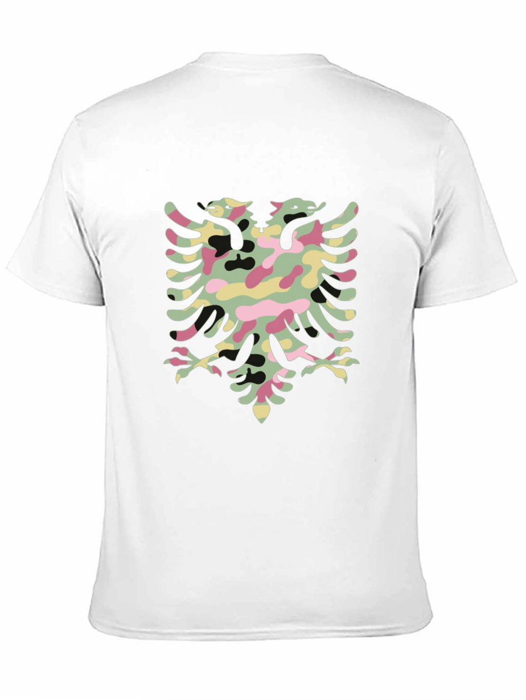 Camiseta Negra Águila Albanesa Camuflaje