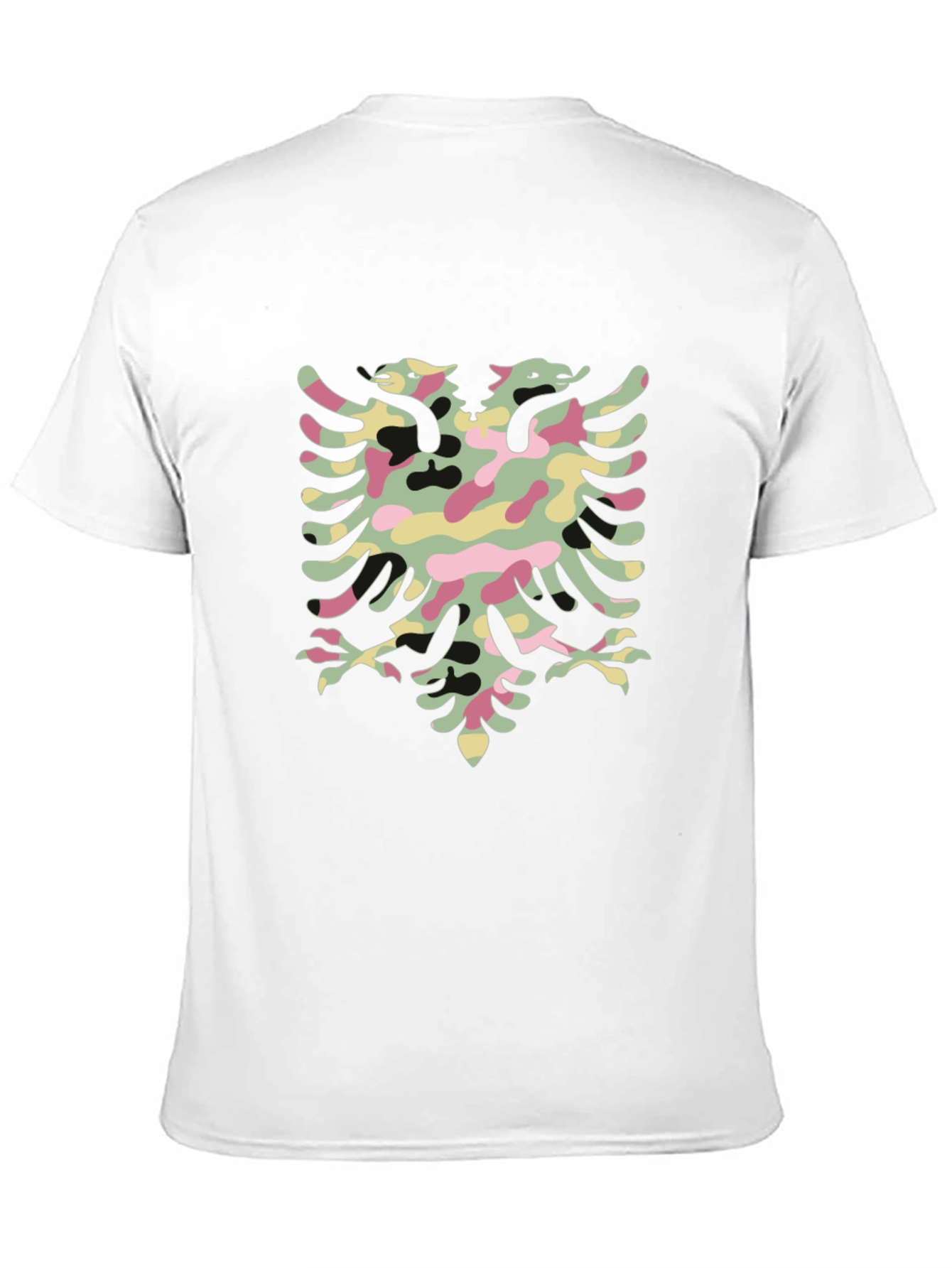 Camiseta Negra Águila Albanesa Camuflaje