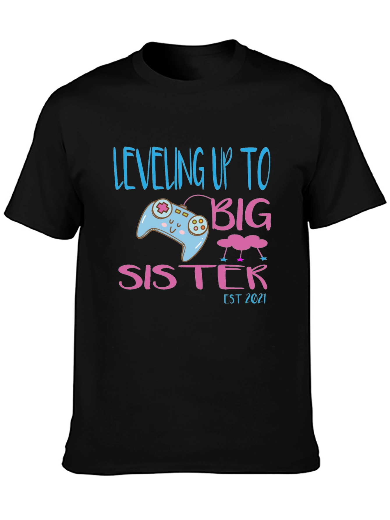 Camiseta Gamer Leveling Up to Big Sister - Regalo Anuncio