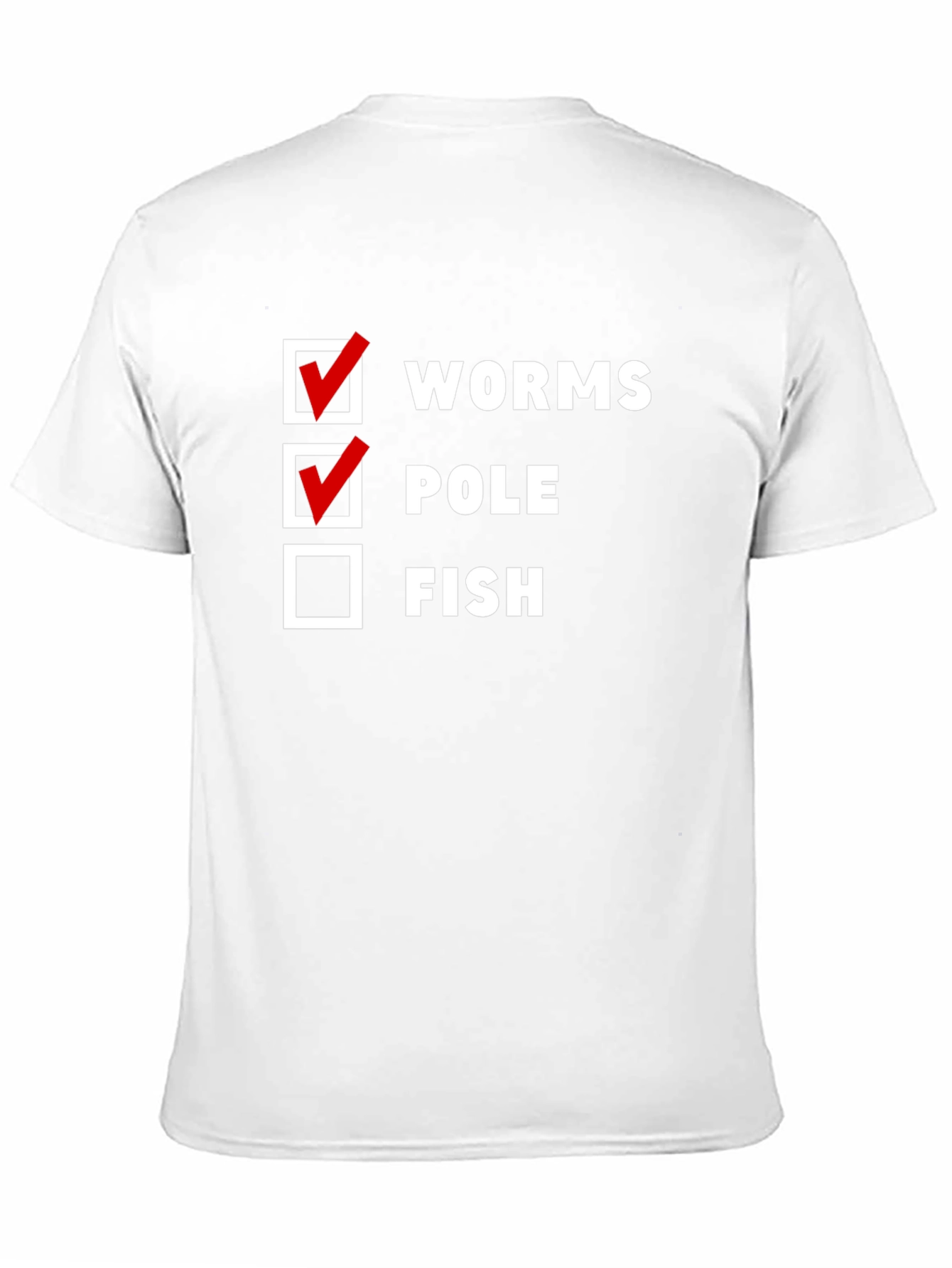 Camiseta Hombre Pesca: Gusanos Caña - ¡A pescar!