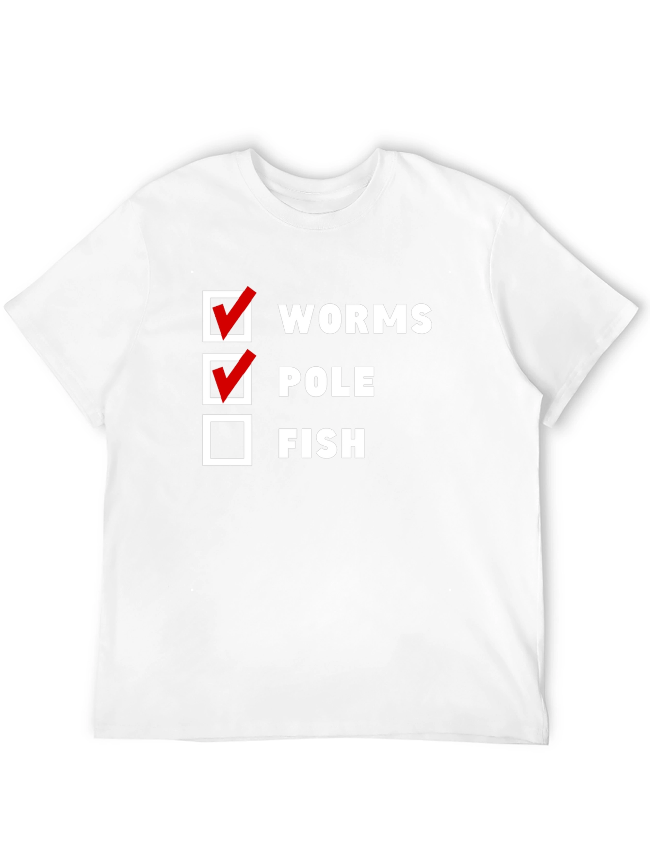 Camiseta Hombre Pesca: Gusanos Caña - ¡A pescar!