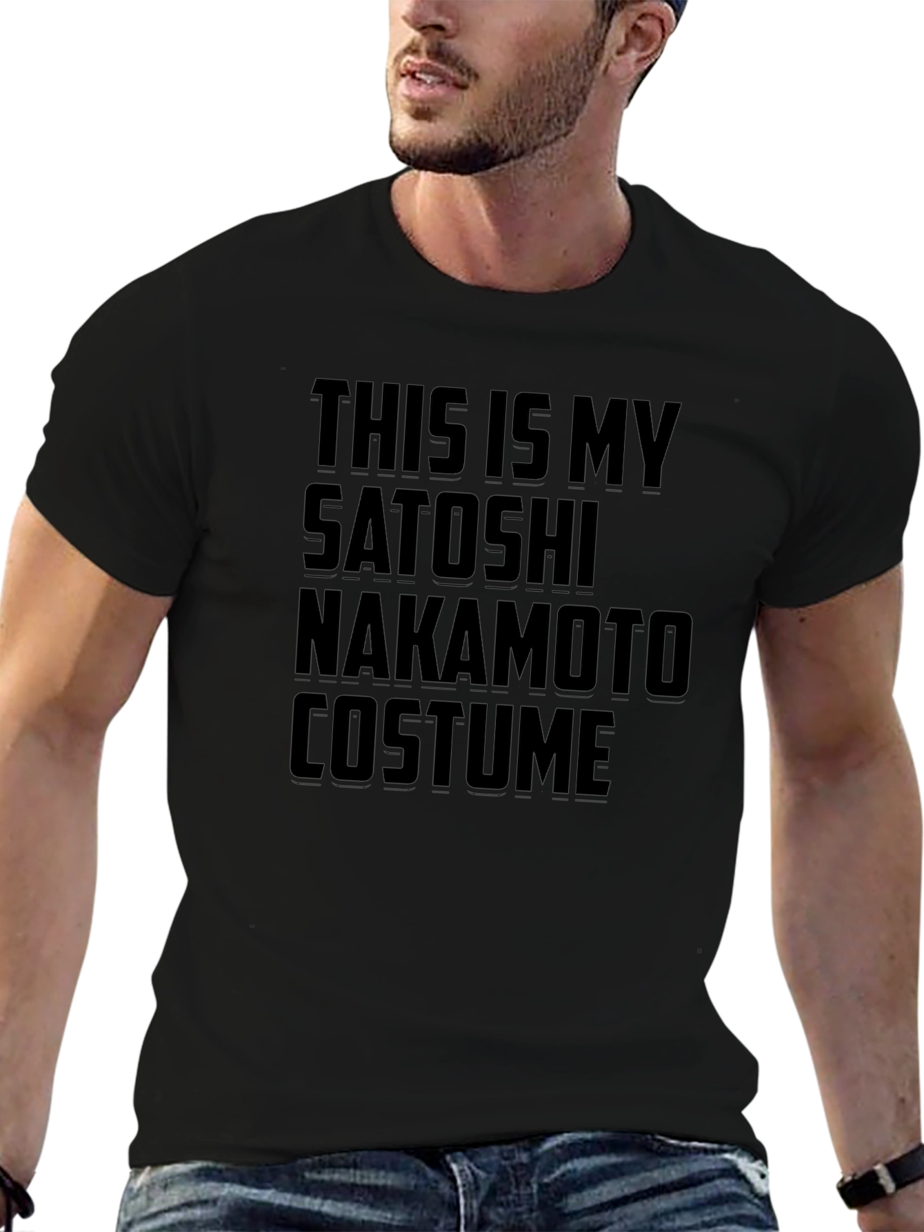 Camiseta Disfraz Satoshi Nakamoto - Algodón Cómoda