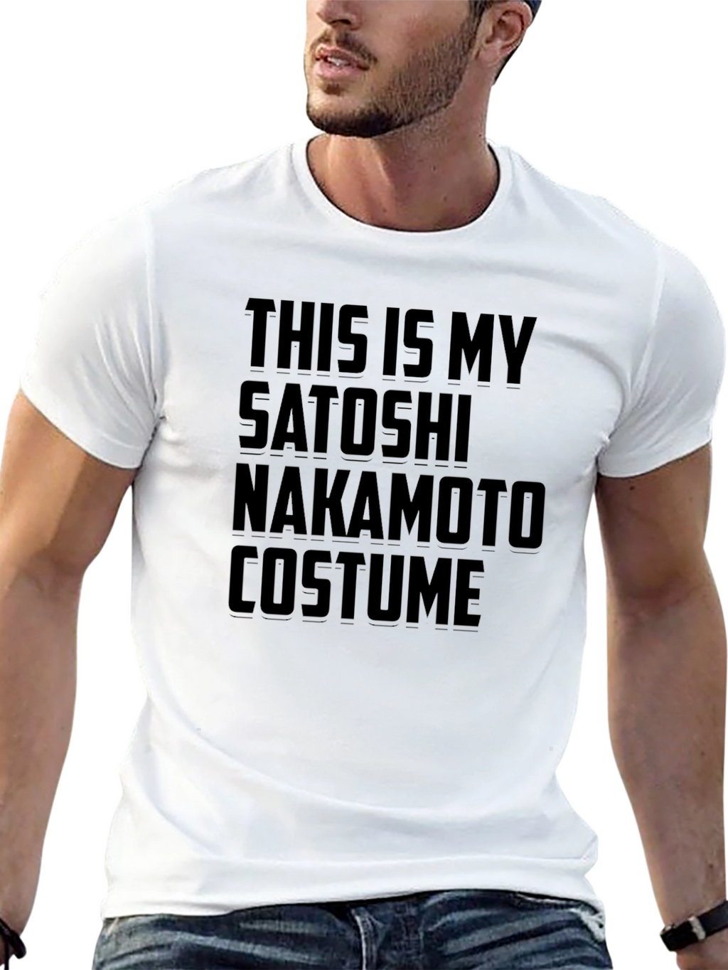 Camiseta Disfraz Satoshi Nakamoto - Algodón Cómoda