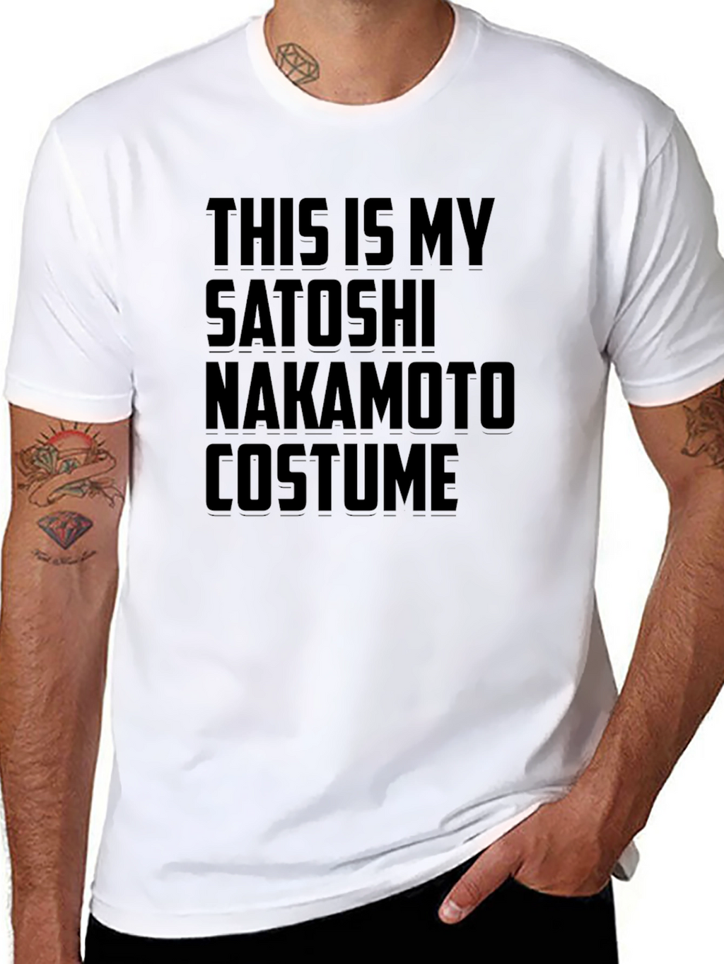Camiseta Disfraz Satoshi Nakamoto - Algodón Cómoda