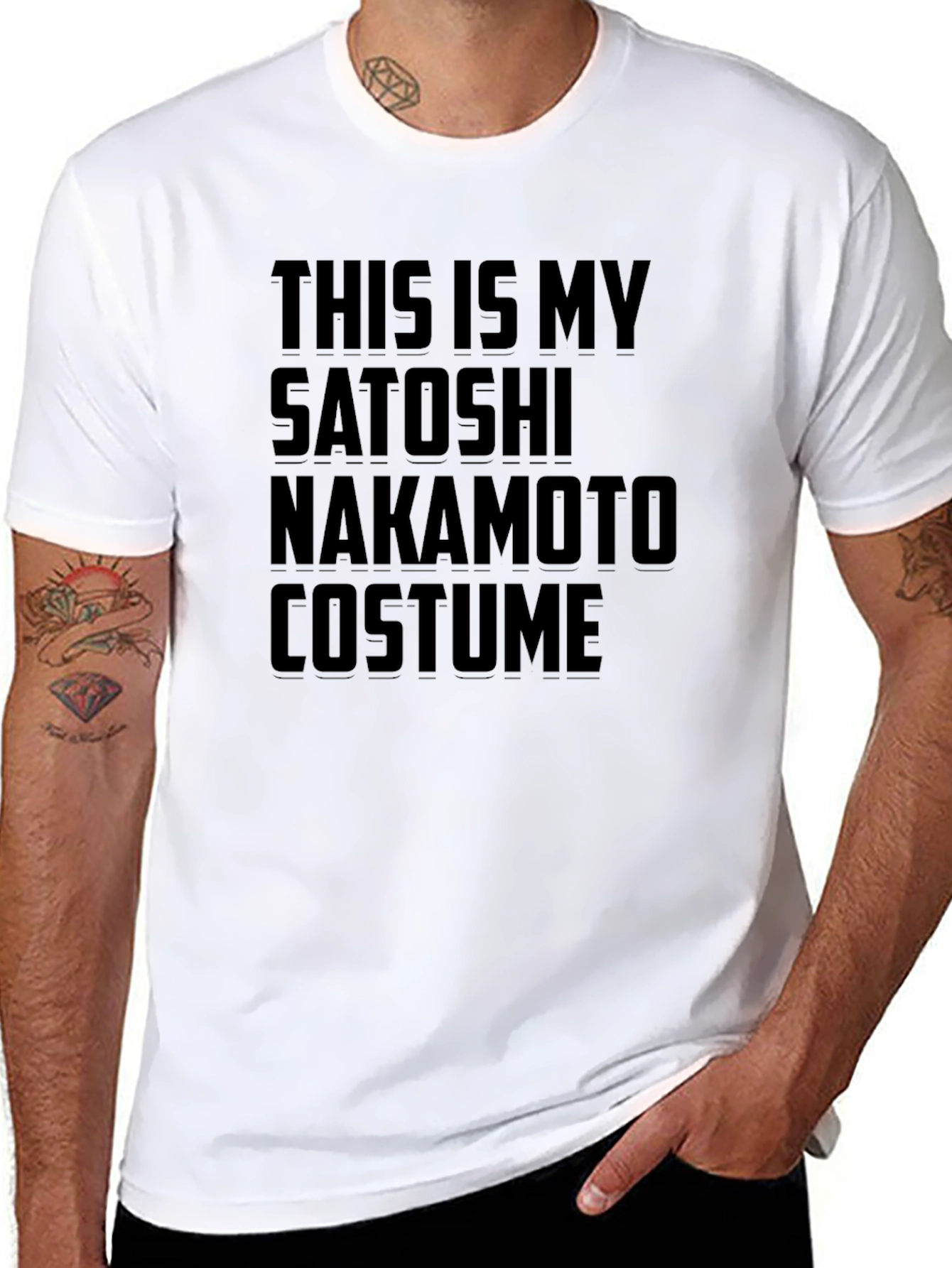 Camiseta Disfraz Satoshi Nakamoto - Algodón Cómoda