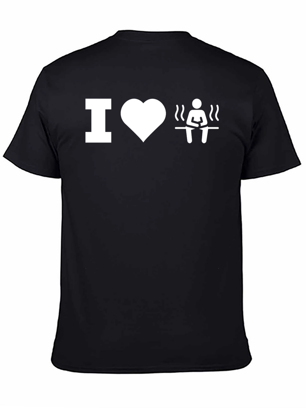 Camiseta Negra Amo Sauna Diseño Divertido