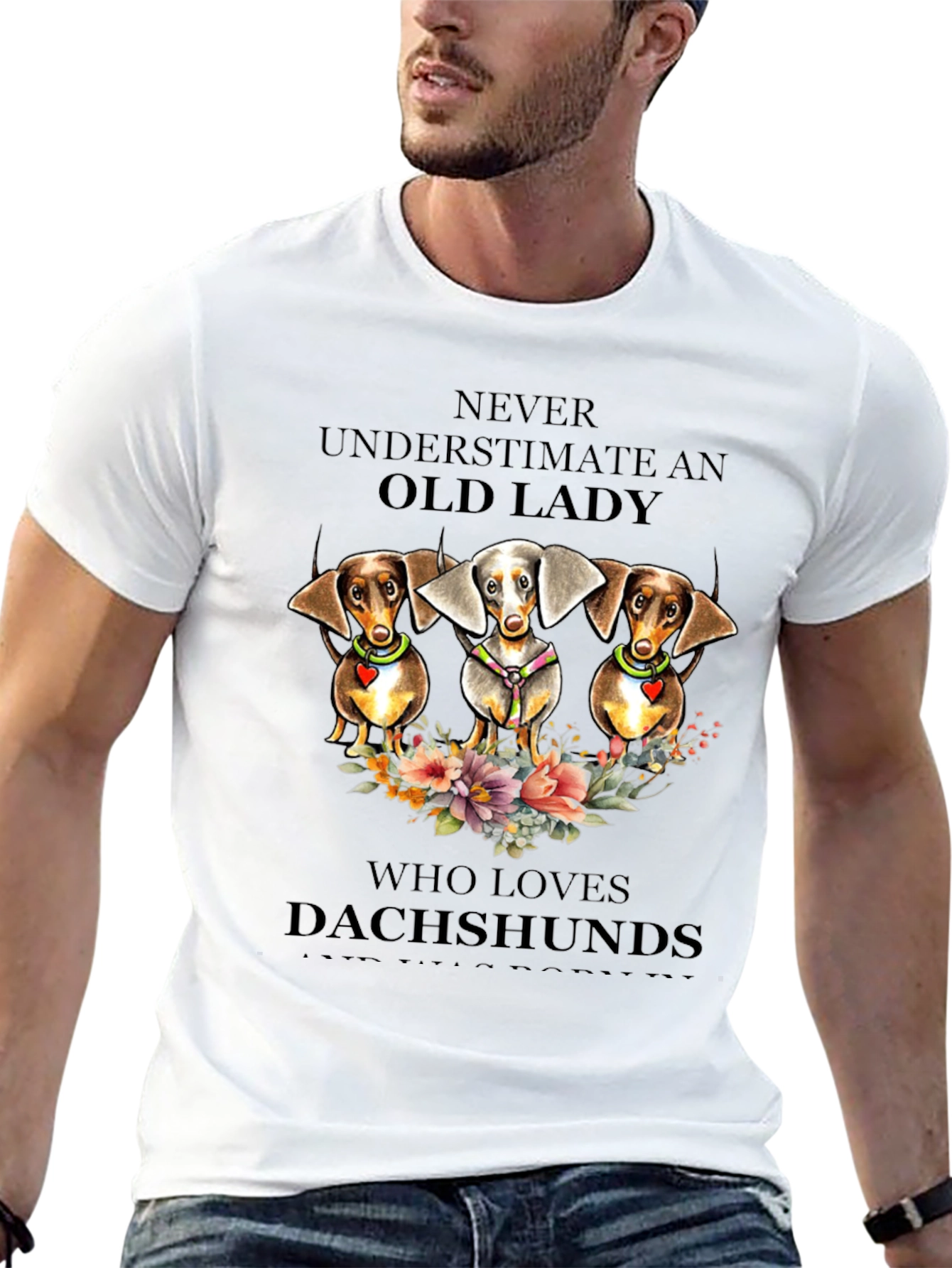 Camiseta Negra con Diseño de Dachshunds para Amantes de los Perros