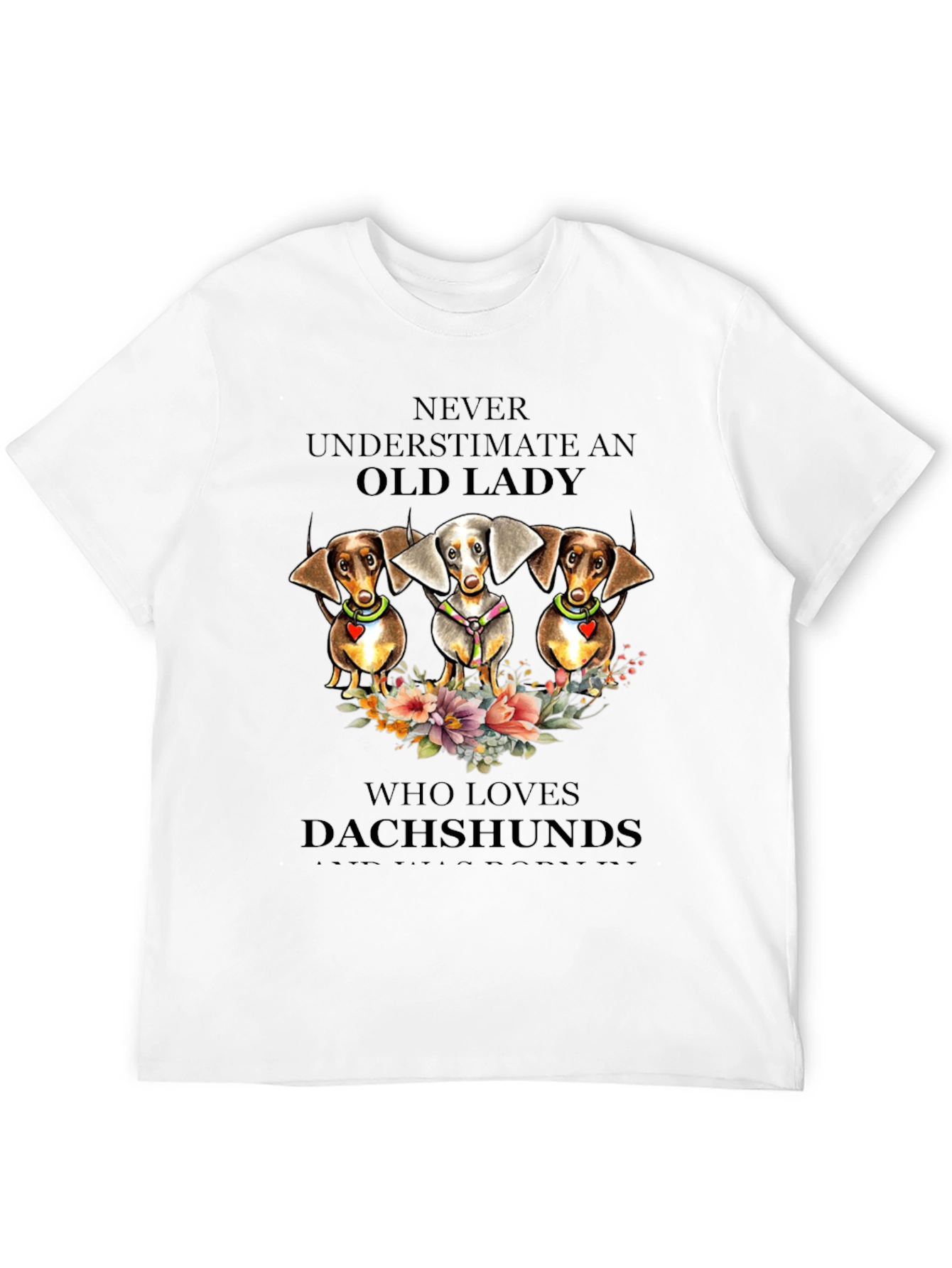 Camiseta Negra con Diseño de Dachshunds para Amantes de los Perros