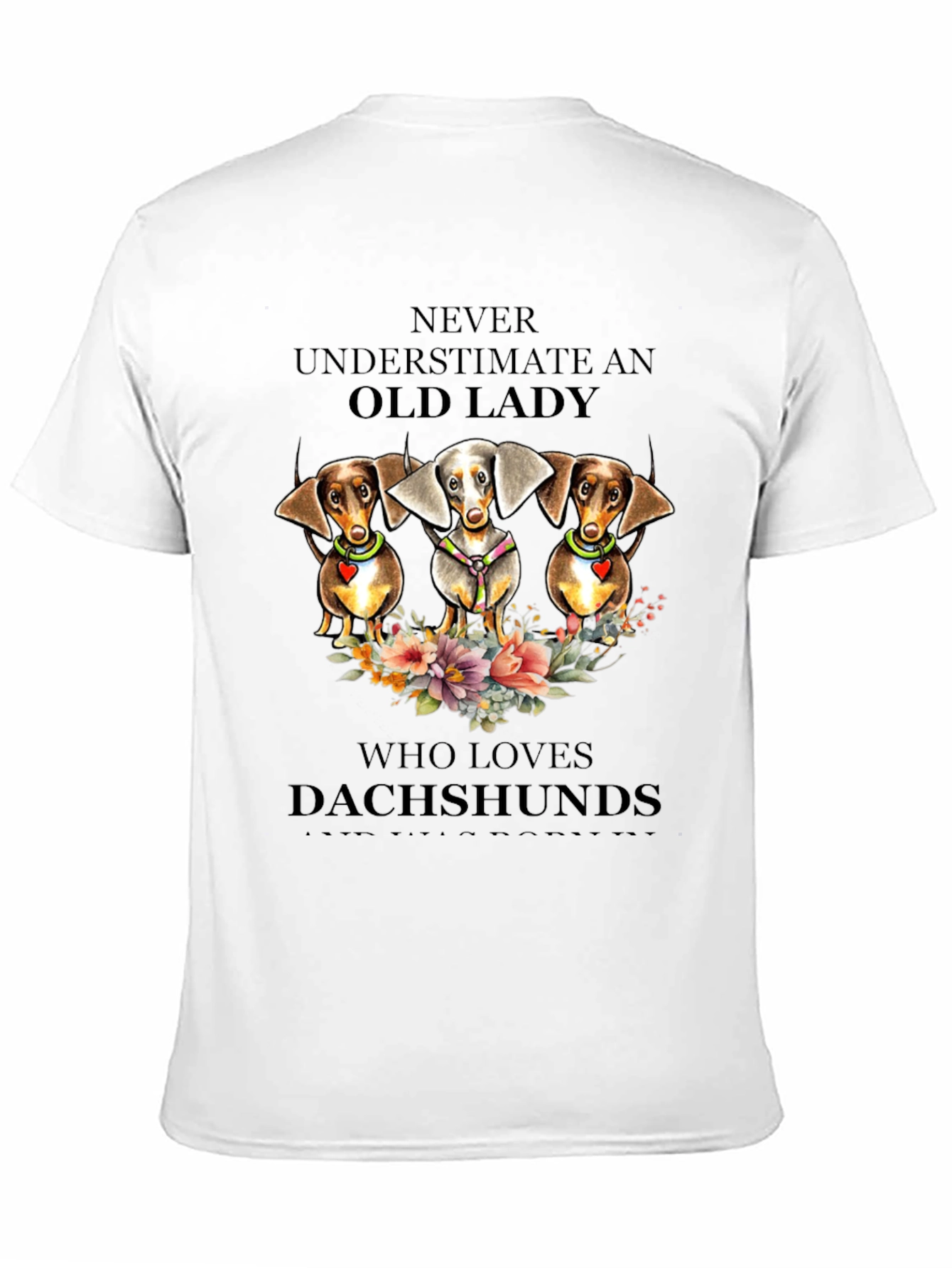Camiseta Negra con Diseño de Dachshunds para Amantes de los Perros