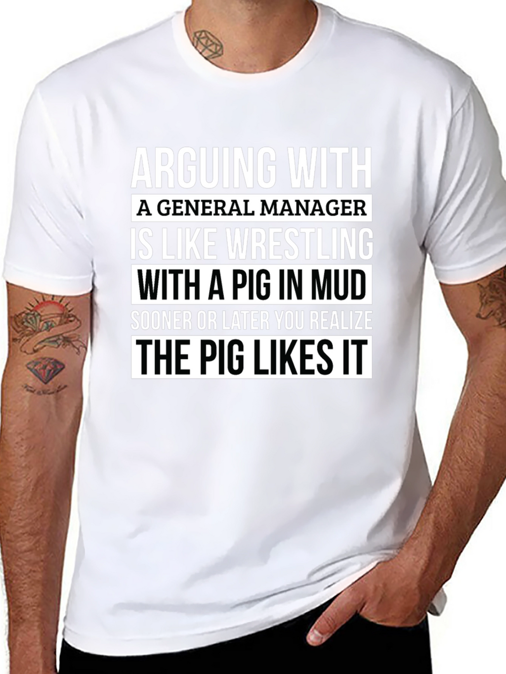 Camiseta Hombre: Arguing With a General Manager