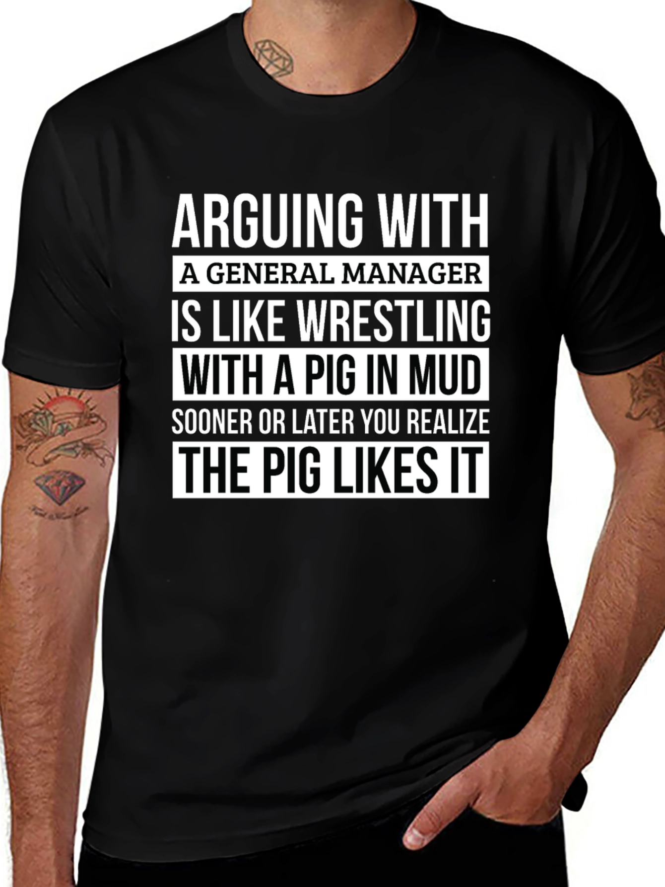 Camiseta Hombre: Arguing With a General Manager