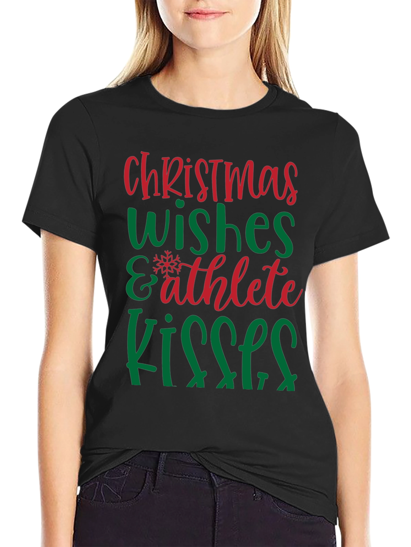 Camiseta Navideña Wishes & Athlete Kisses