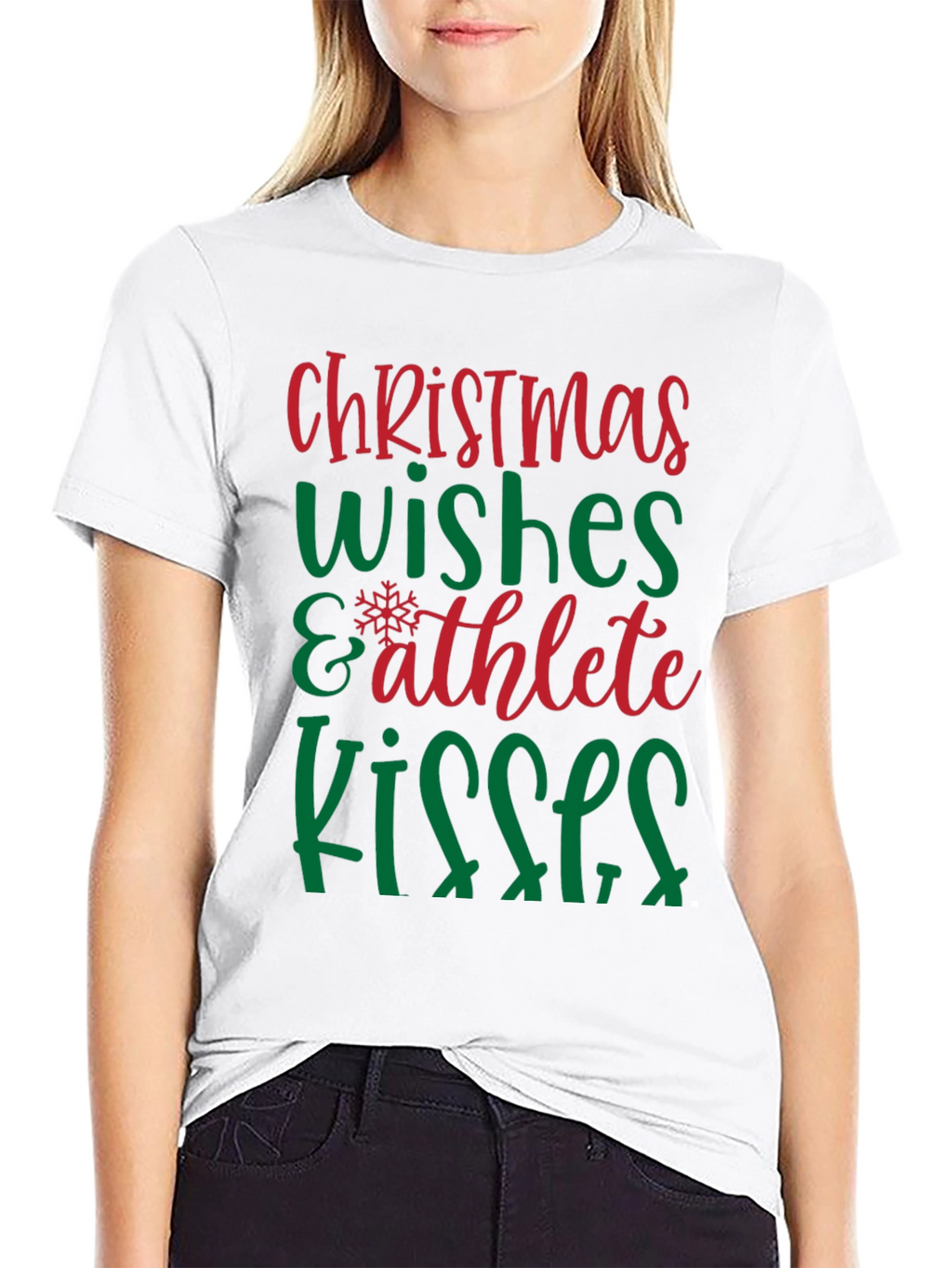 Camiseta Navideña Wishes & Athlete Kisses