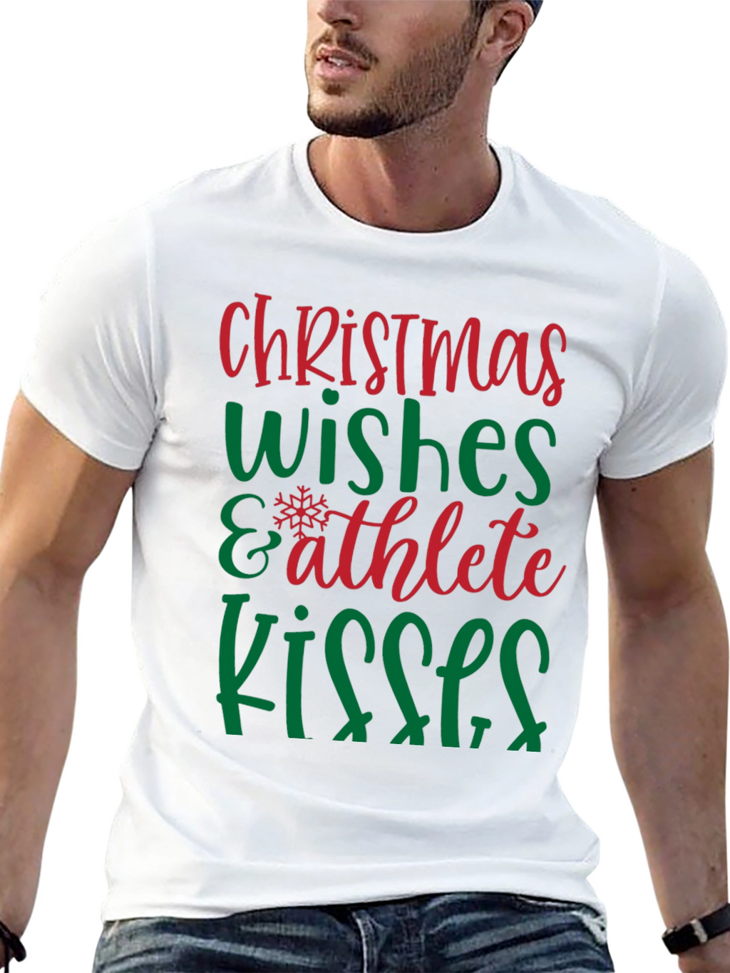 Camiseta Navideña Wishes & Athlete Kisses