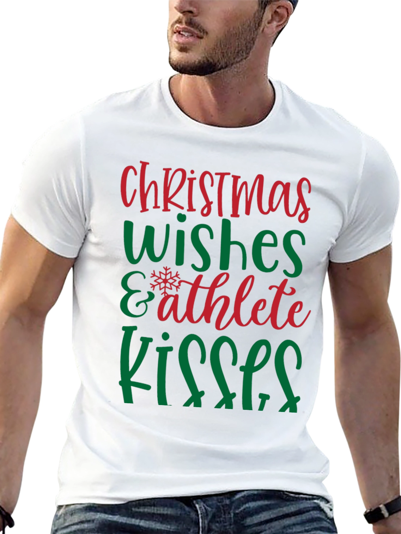 Camiseta Navideña Wishes & Athlete Kisses