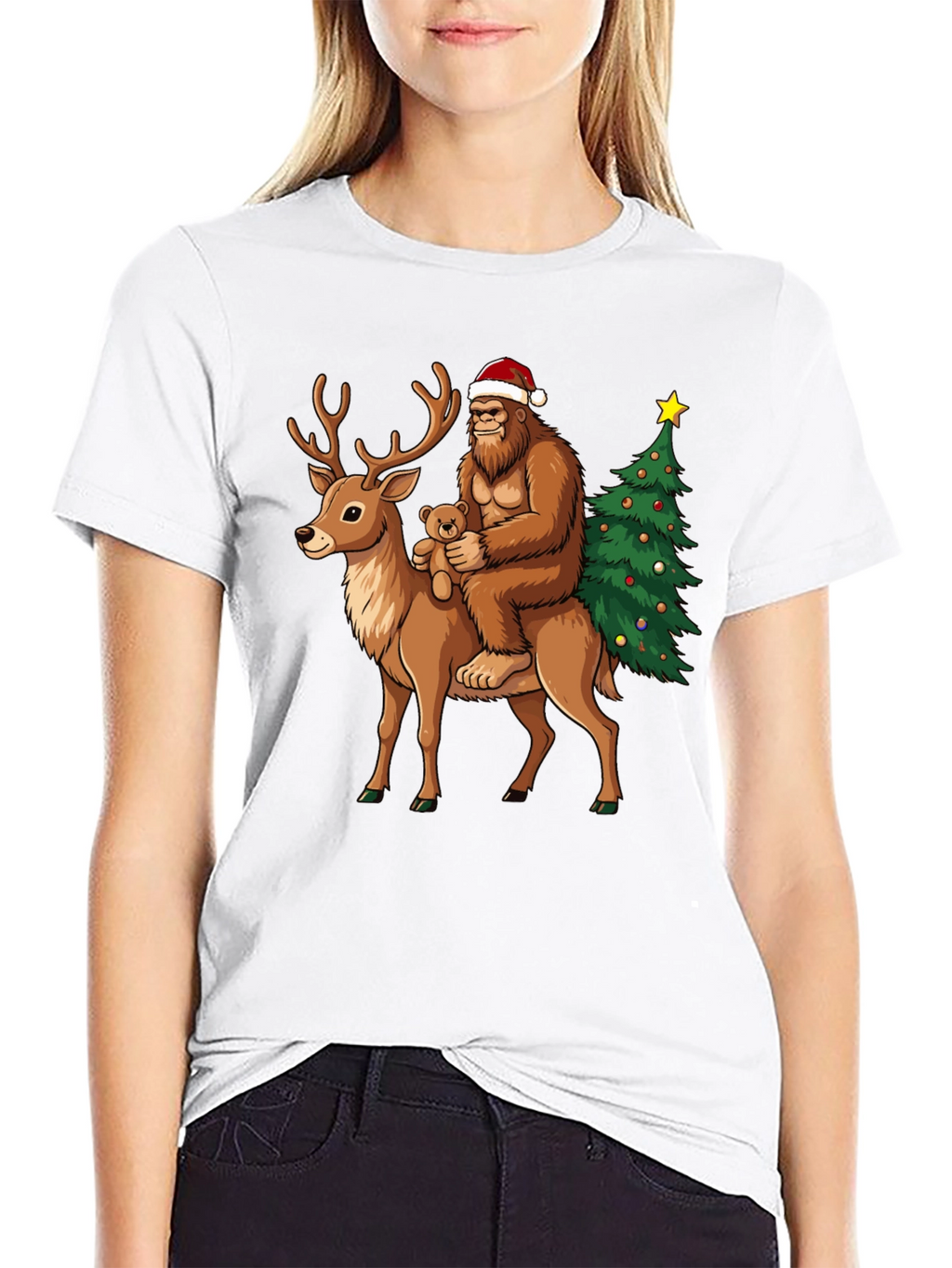 Camiseta Navideña Bigfoot Reno