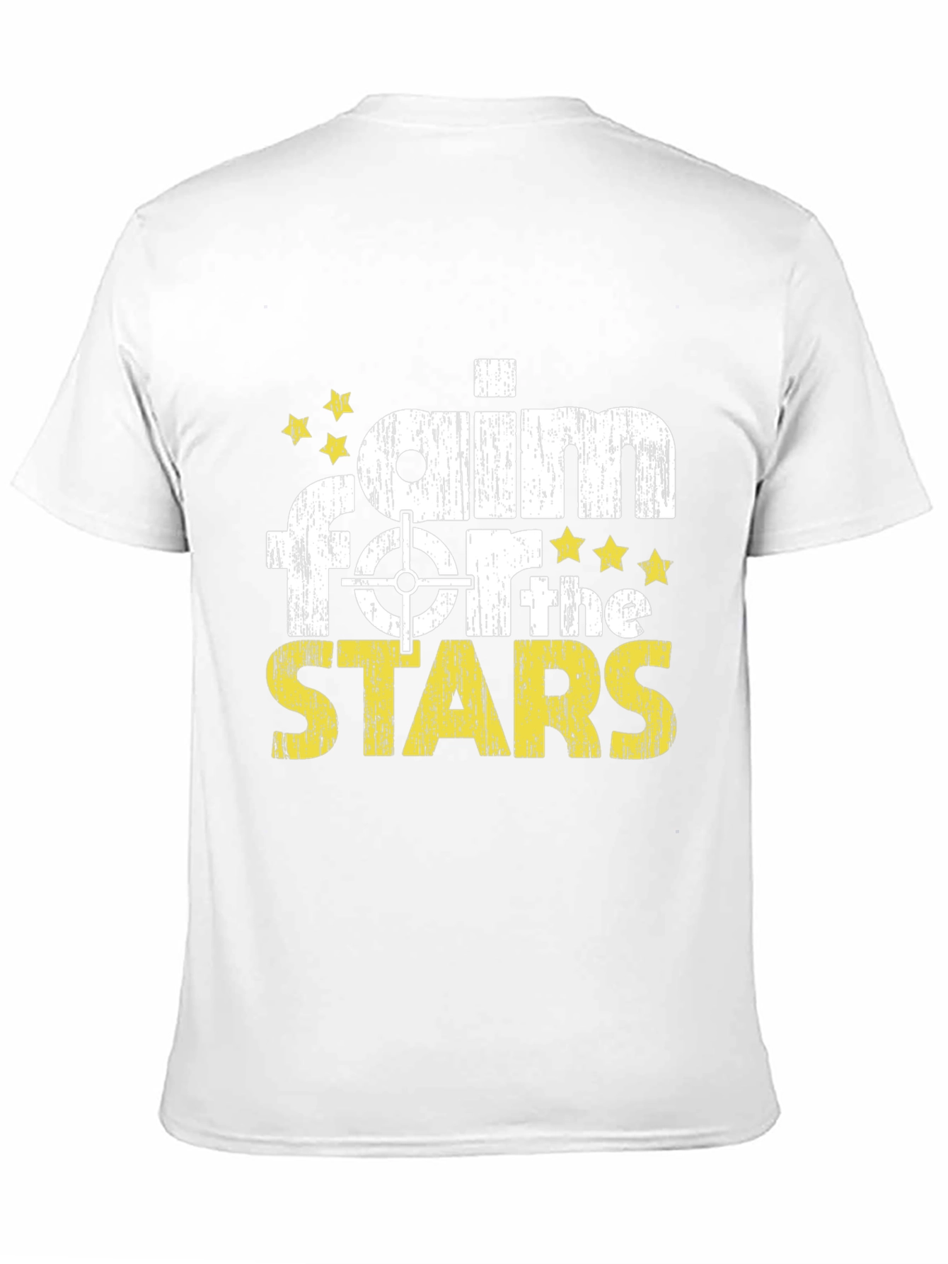 Camiseta Negra Apuntar a las Estrellas Algodón
