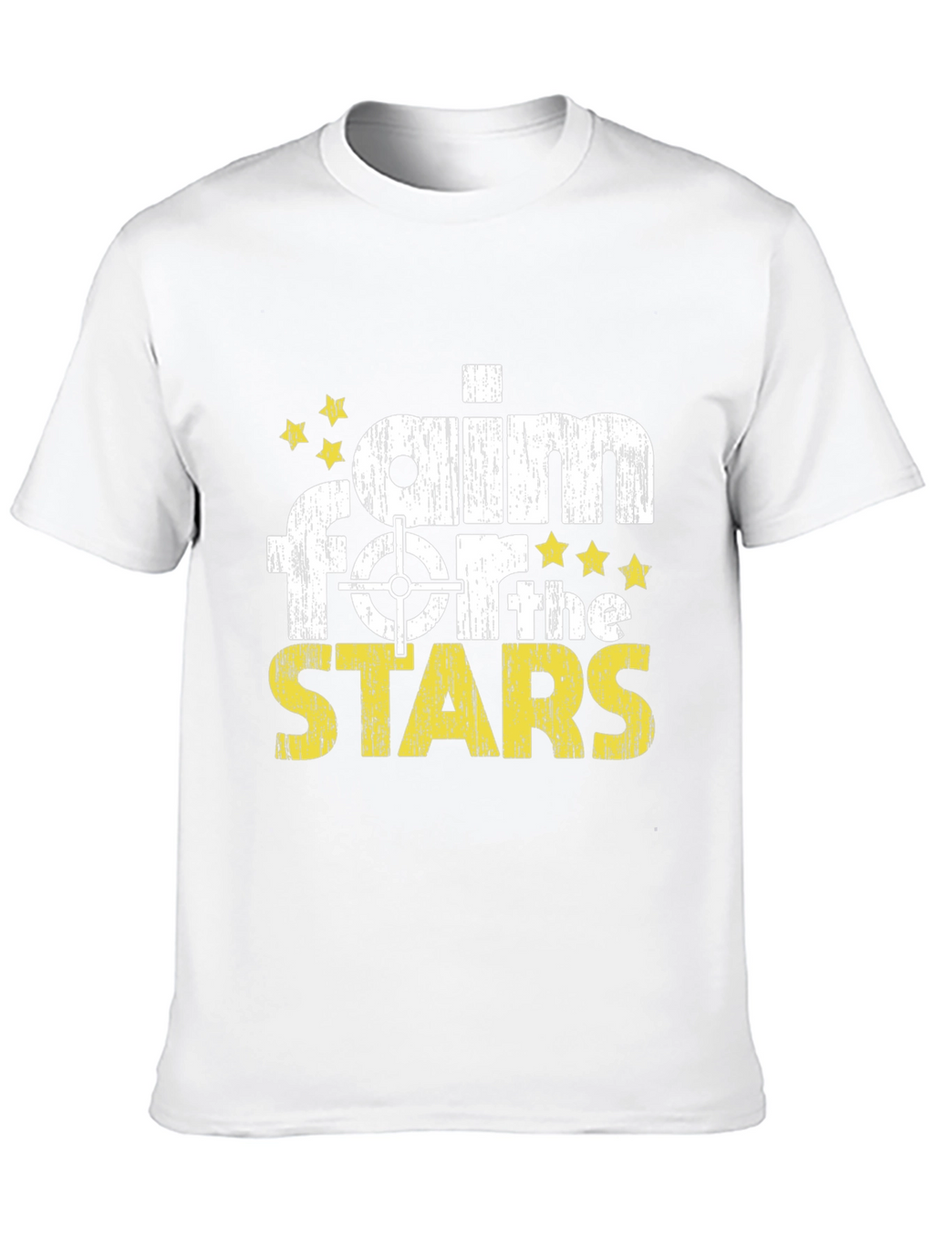Camiseta Negra Apuntar a las Estrellas Algodón