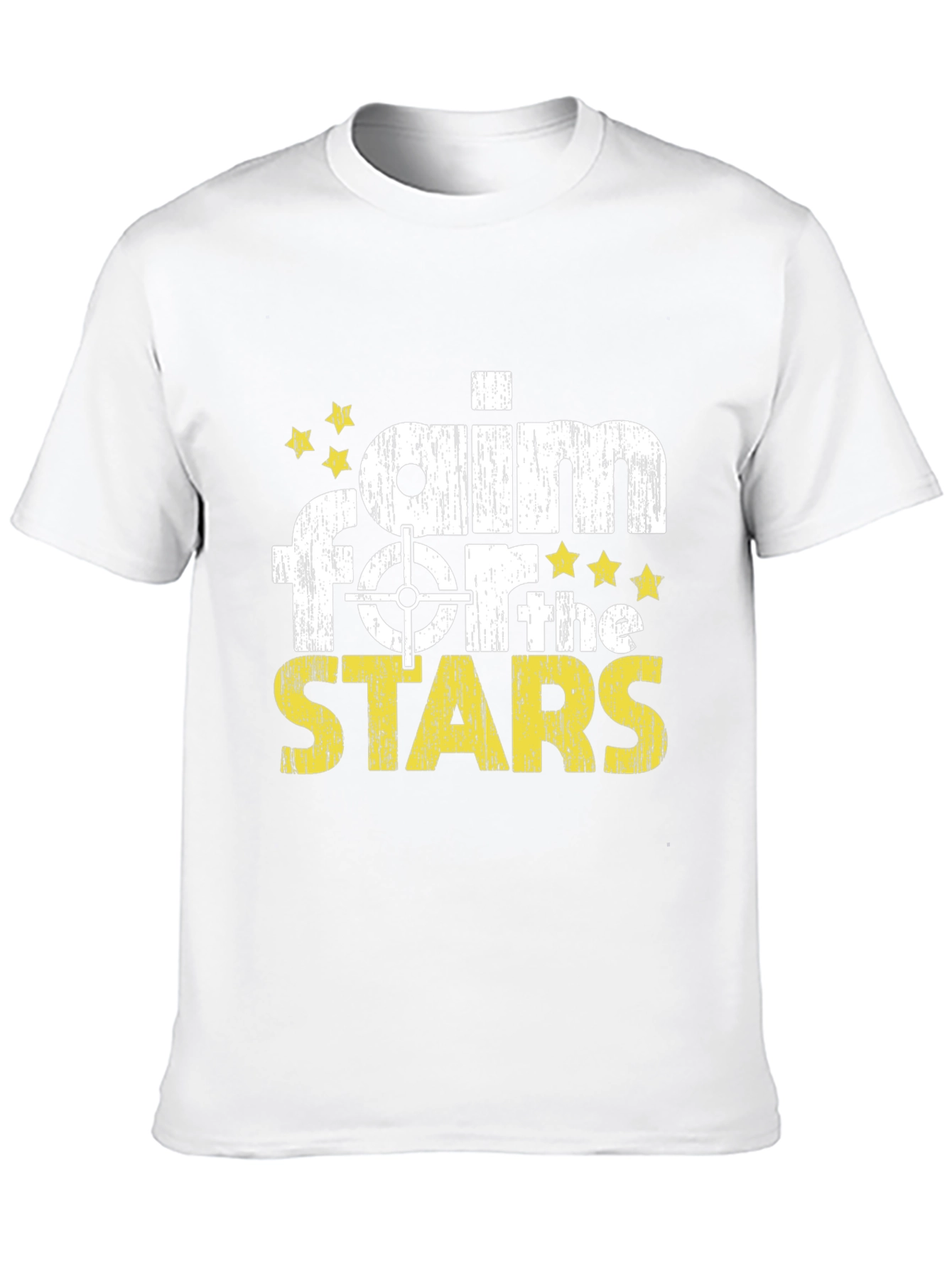 Camiseta Negra Apuntar a las Estrellas Algodón