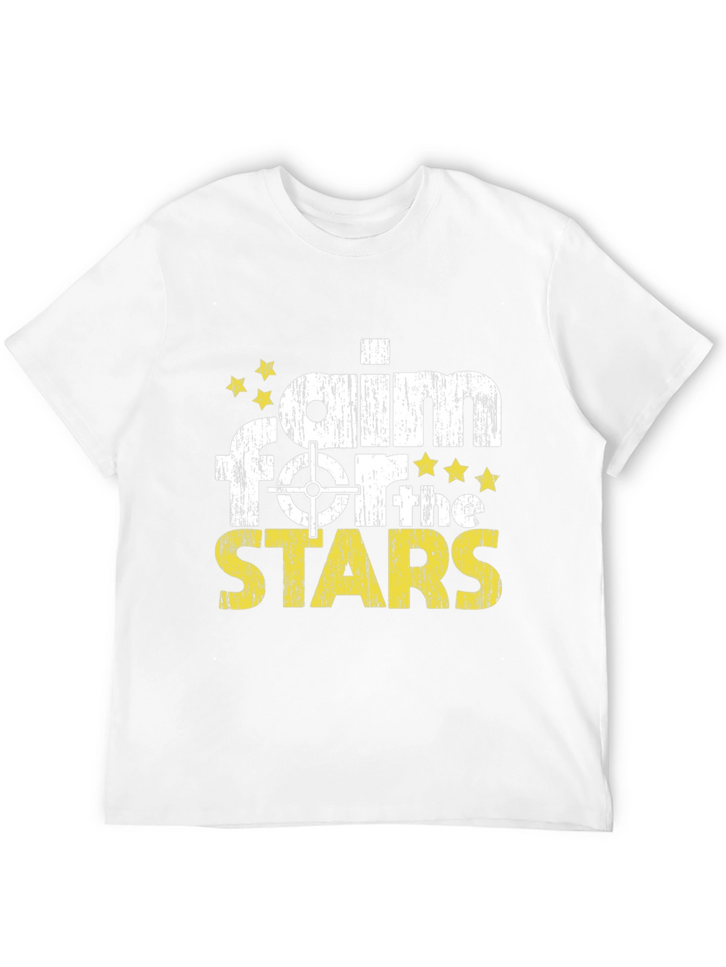 Camiseta Negra Apuntar a las Estrellas Algodón