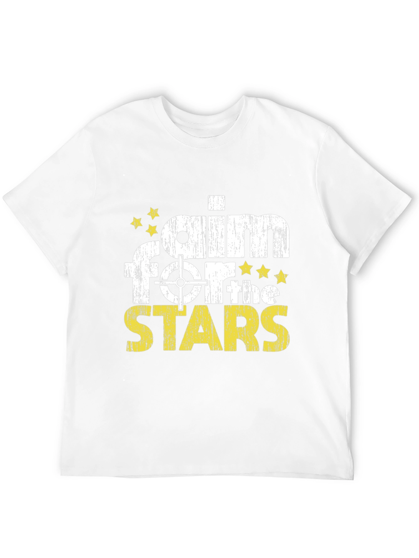 Camiseta Negra Apuntar a las Estrellas Algodón
