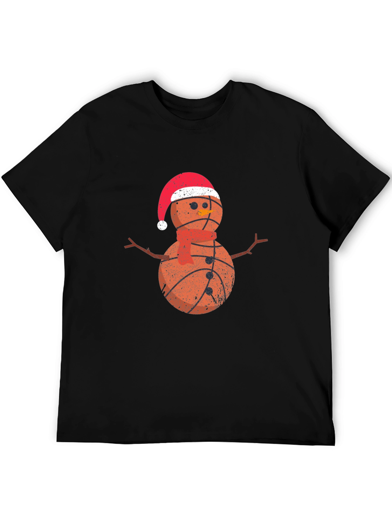 Camiseta Hombre Baloncesto Navideño Nieve