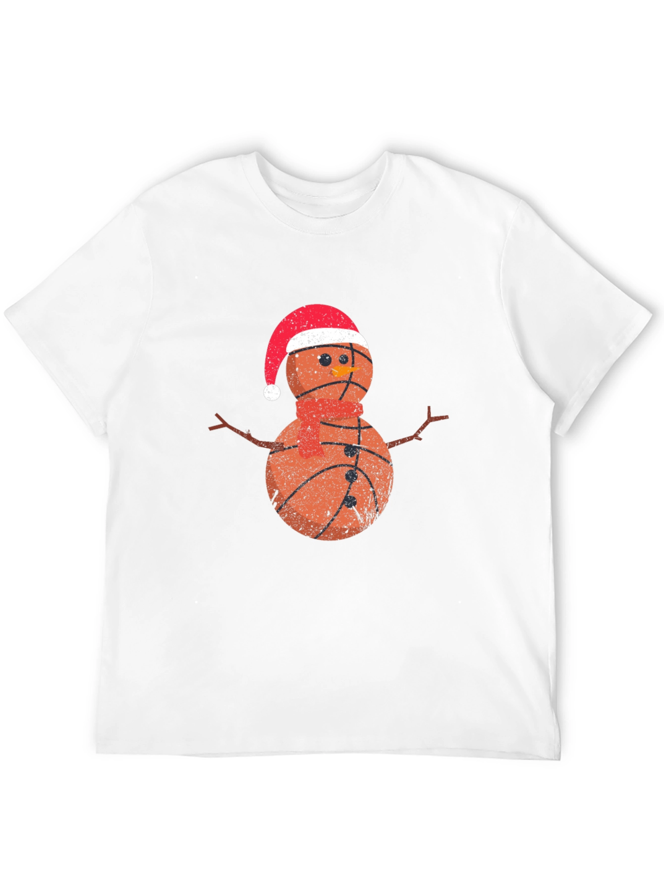Camiseta Hombre Baloncesto Navideño Nieve