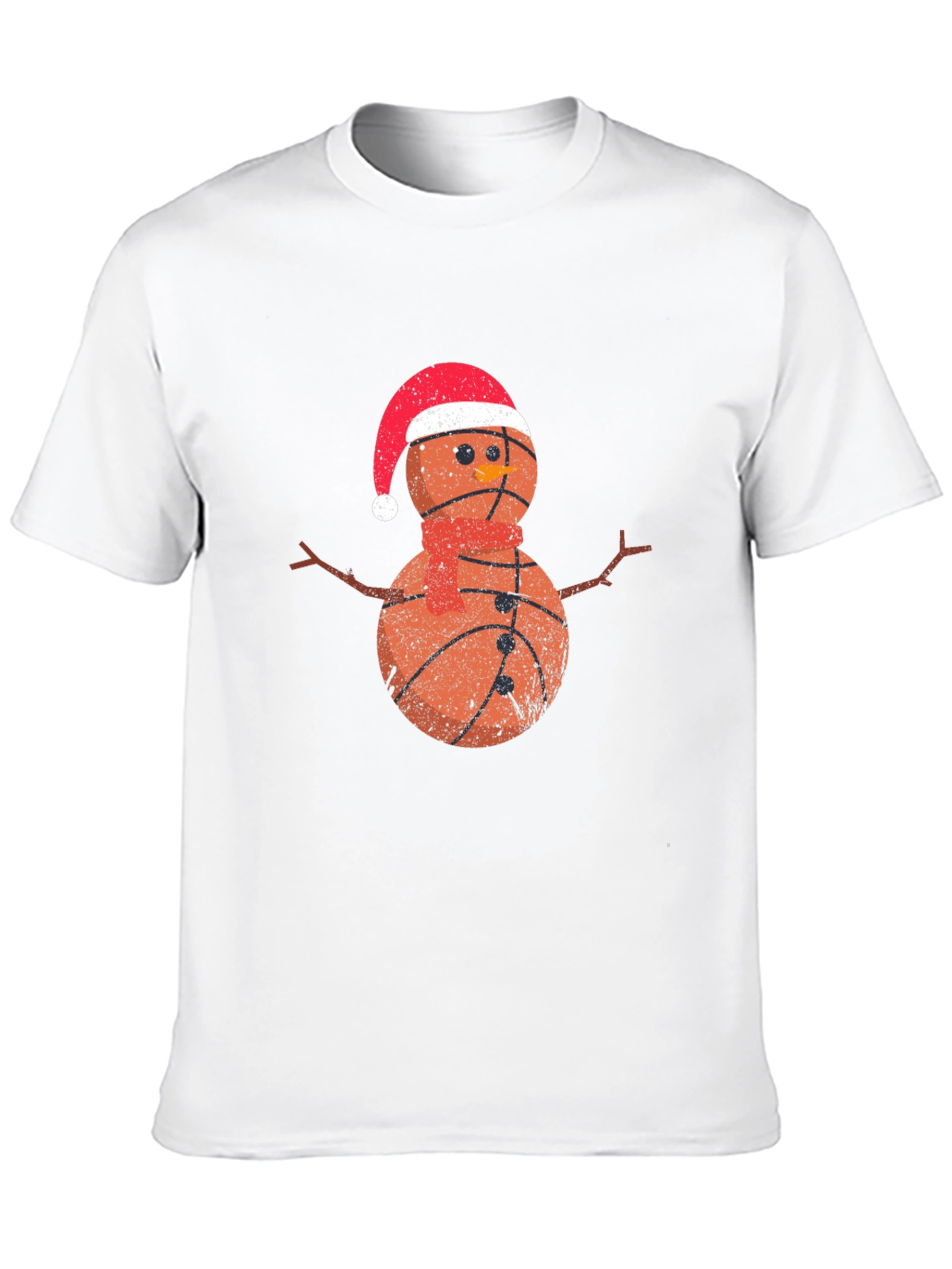 Camiseta Hombre Baloncesto Navideño Nieve