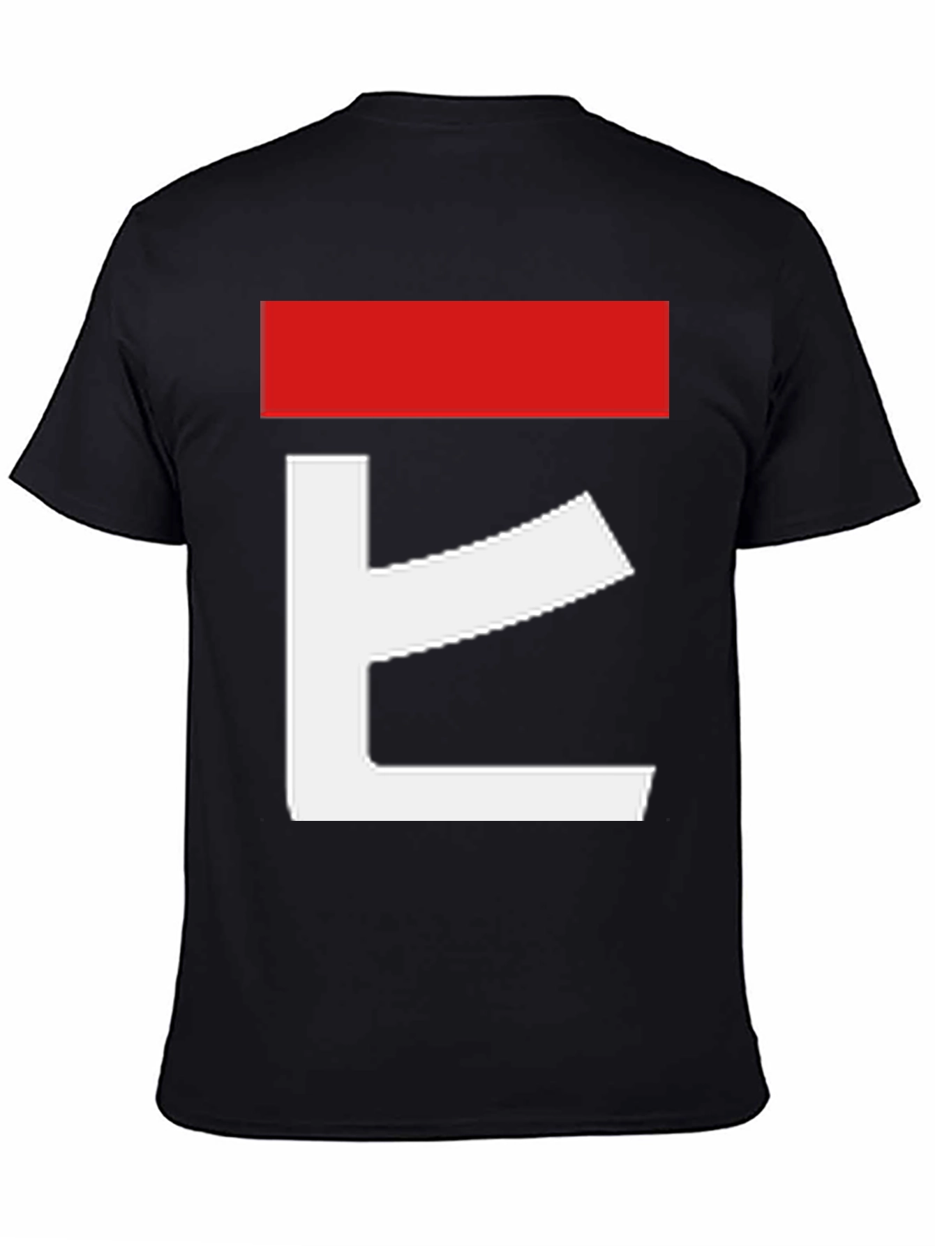 Camiseta Hombre Diseño Abstracto Rojo y Blanco