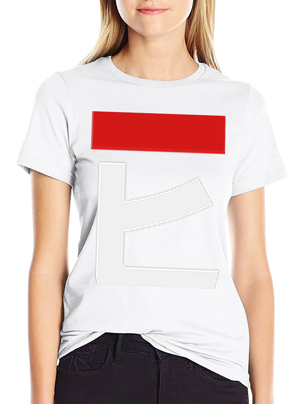 Camiseta Hombre Diseño Abstracto Rojo y Blanco