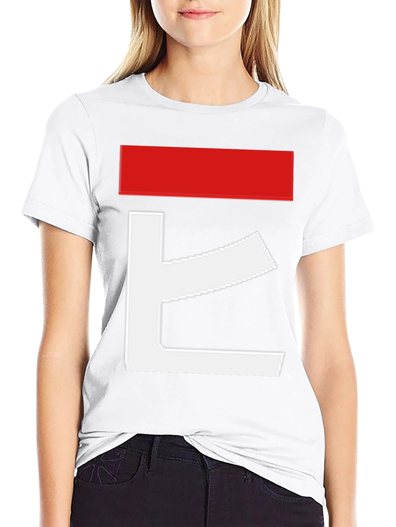 Camiseta Hombre Diseño Abstracto Rojo y Blanco