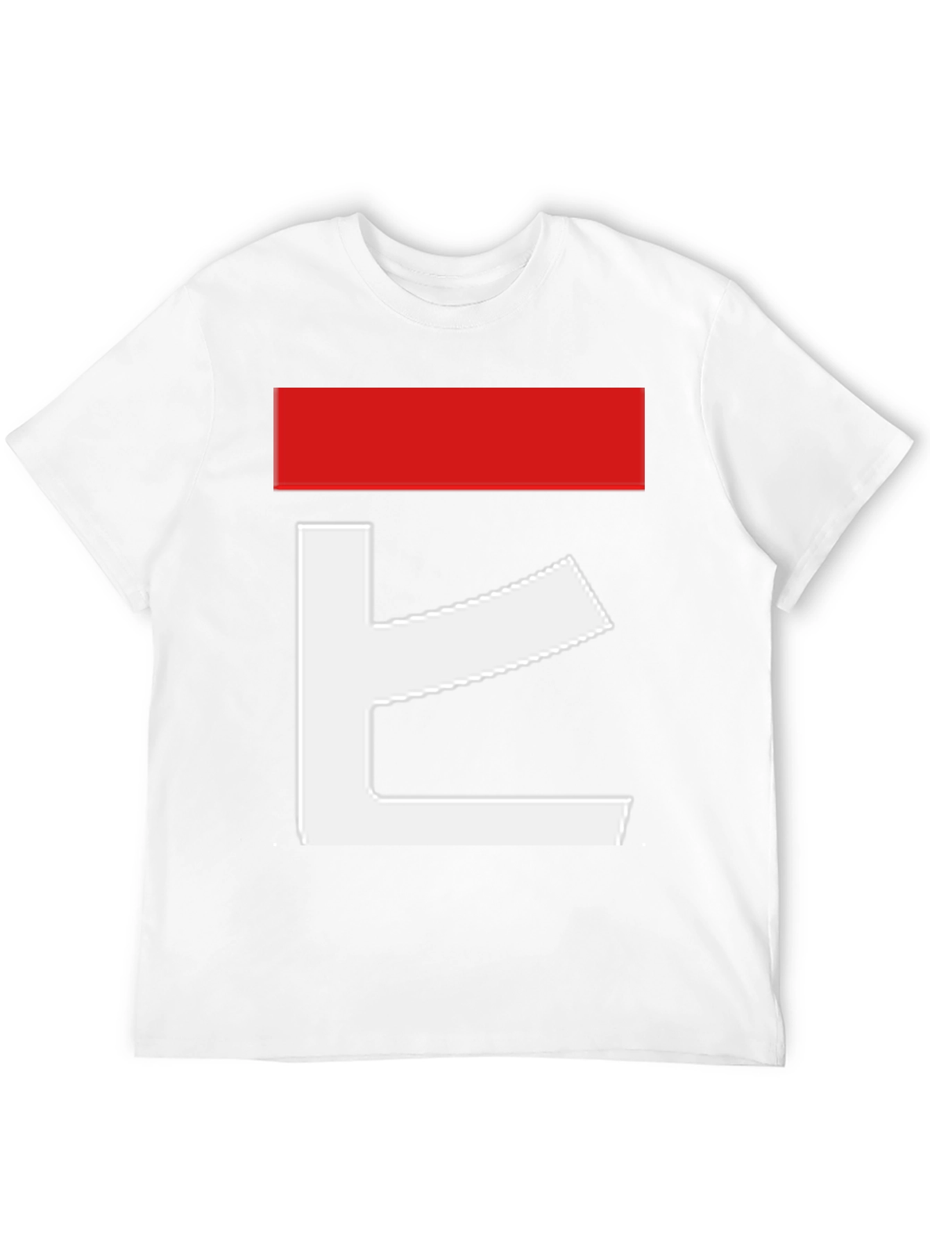 Camiseta Hombre Diseño Abstracto Rojo y Blanco