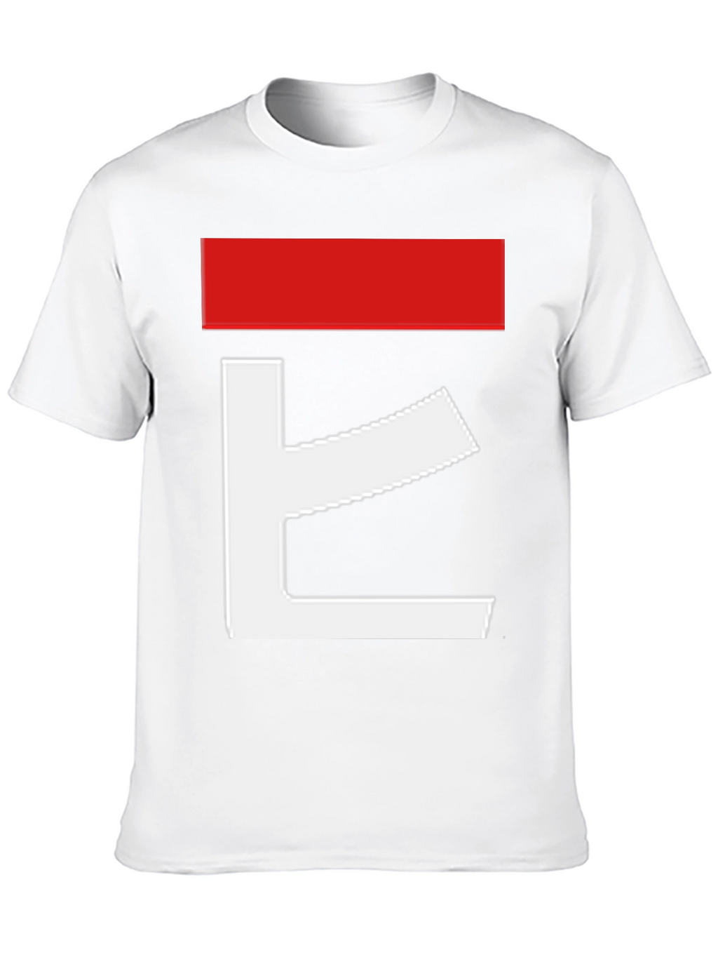 Camiseta Hombre Diseño Abstracto Rojo y Blanco