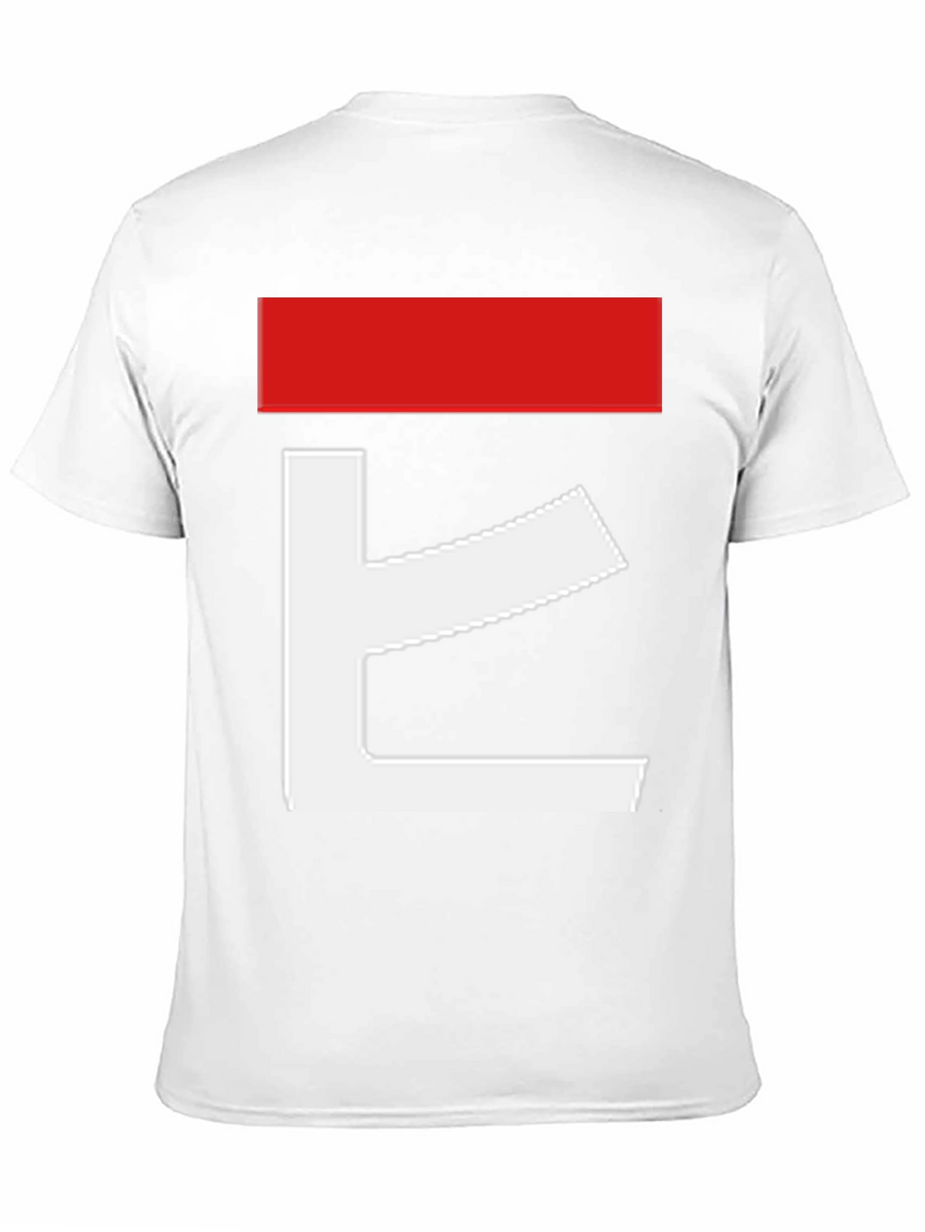 Camiseta Hombre Diseño Abstracto Rojo y Blanco