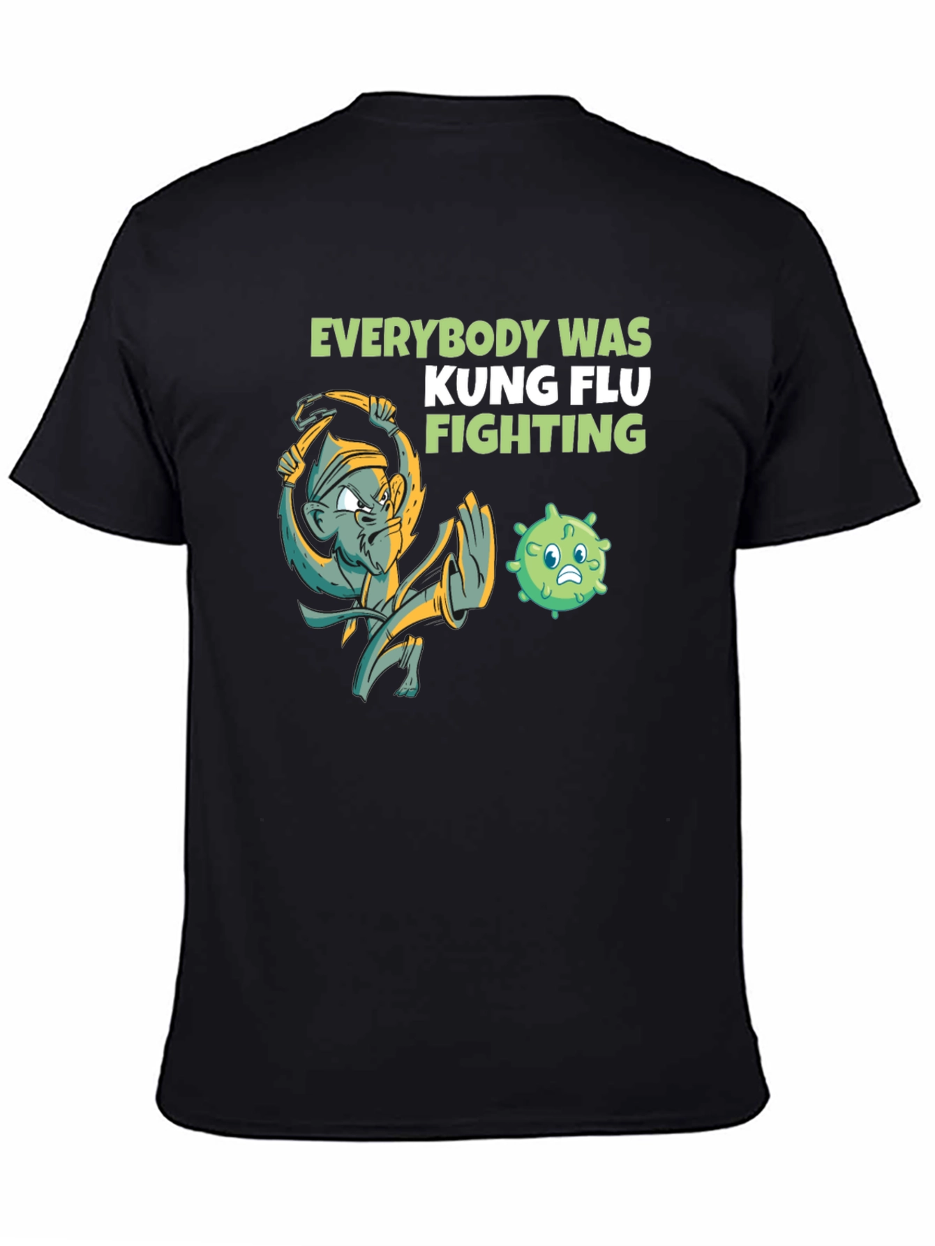 Camiseta Kung Flu Fighting Humor Negro