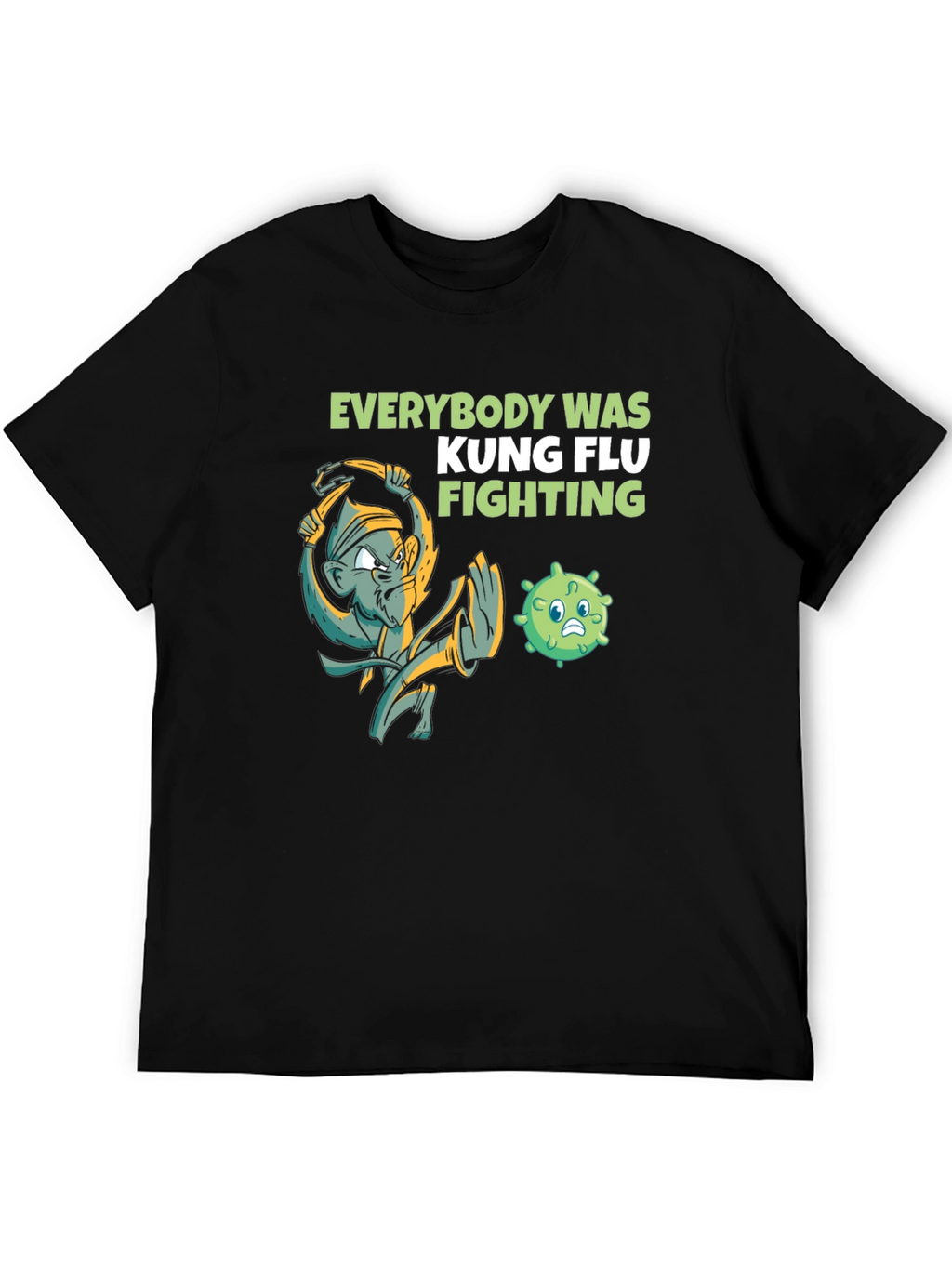 Camiseta Kung Flu Fighting Humor Negro