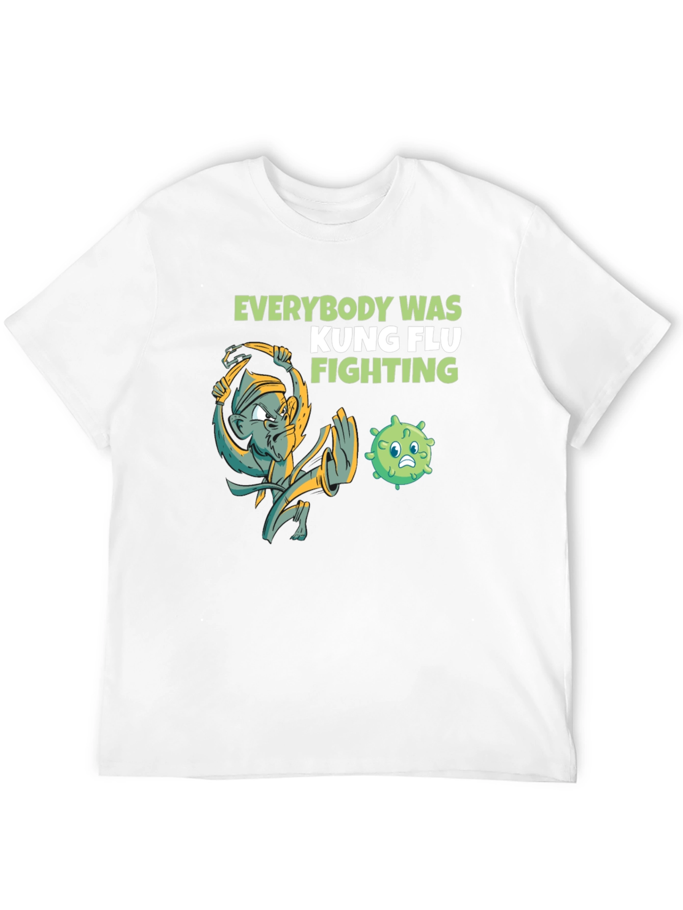 Camiseta Kung Flu Fighting Humor Negro