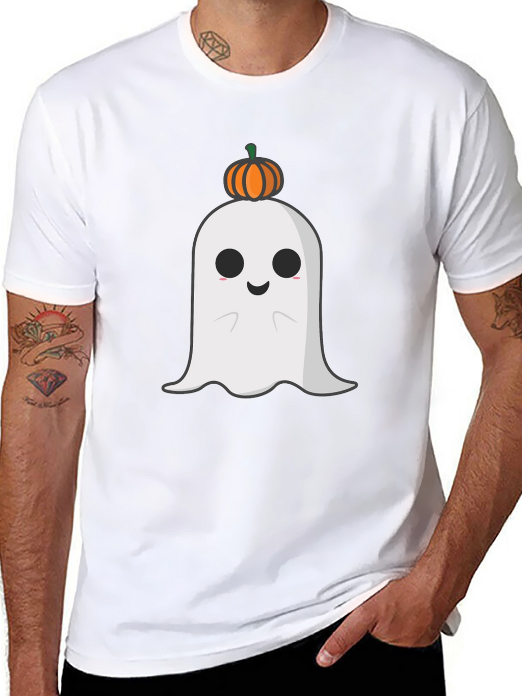 Camiseta Halloween Fantasma Calabaza