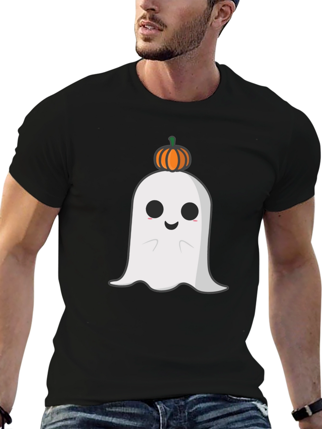 Camiseta Halloween Fantasma Calabaza
