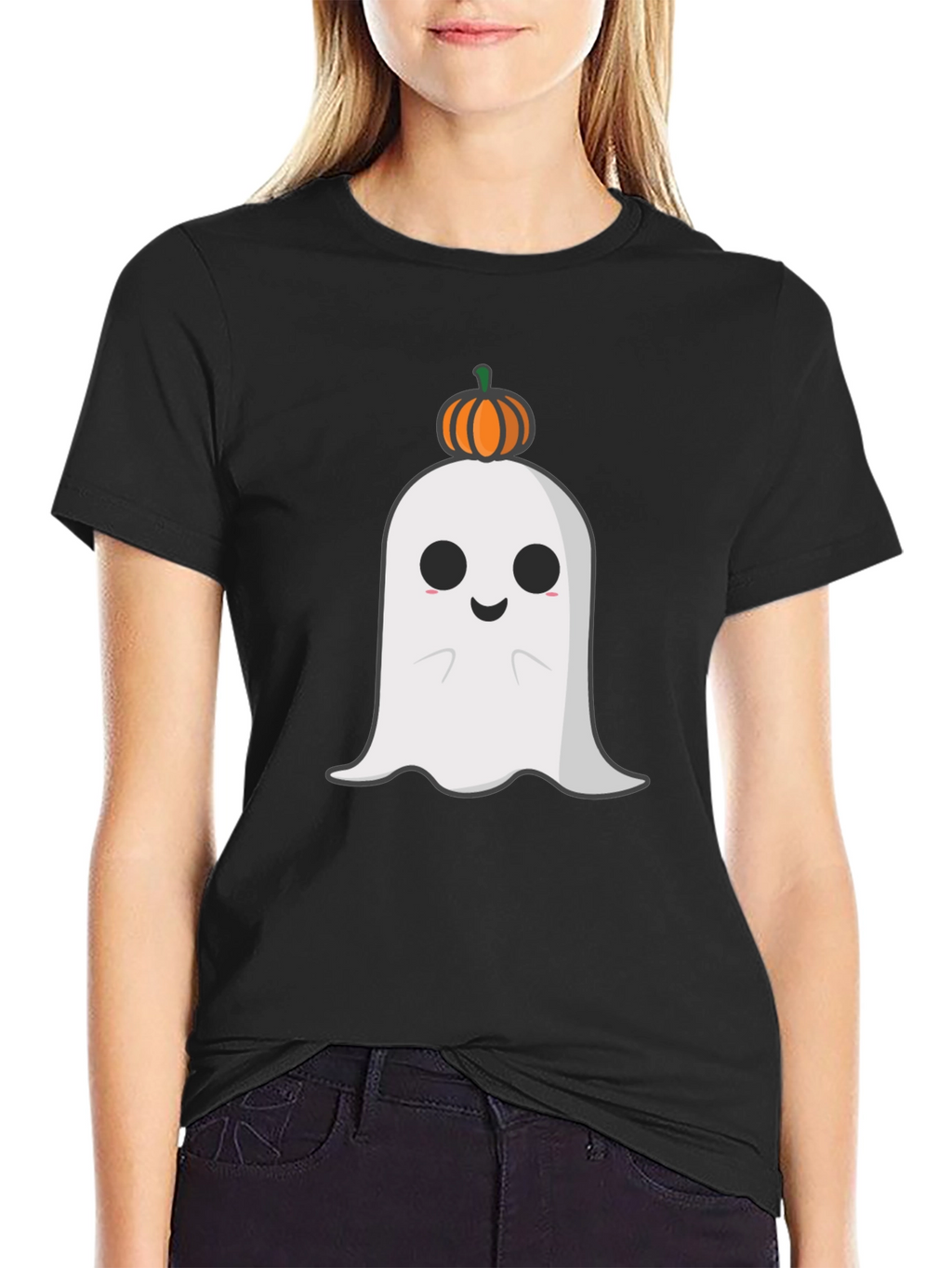 Camiseta Halloween Fantasma Calabaza
