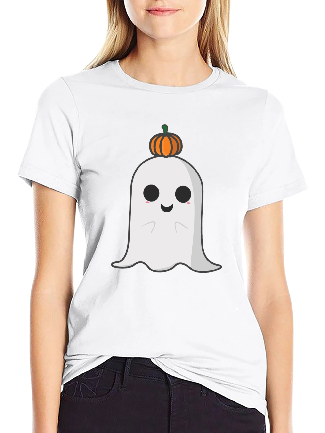 Camiseta Halloween Fantasma Calabaza