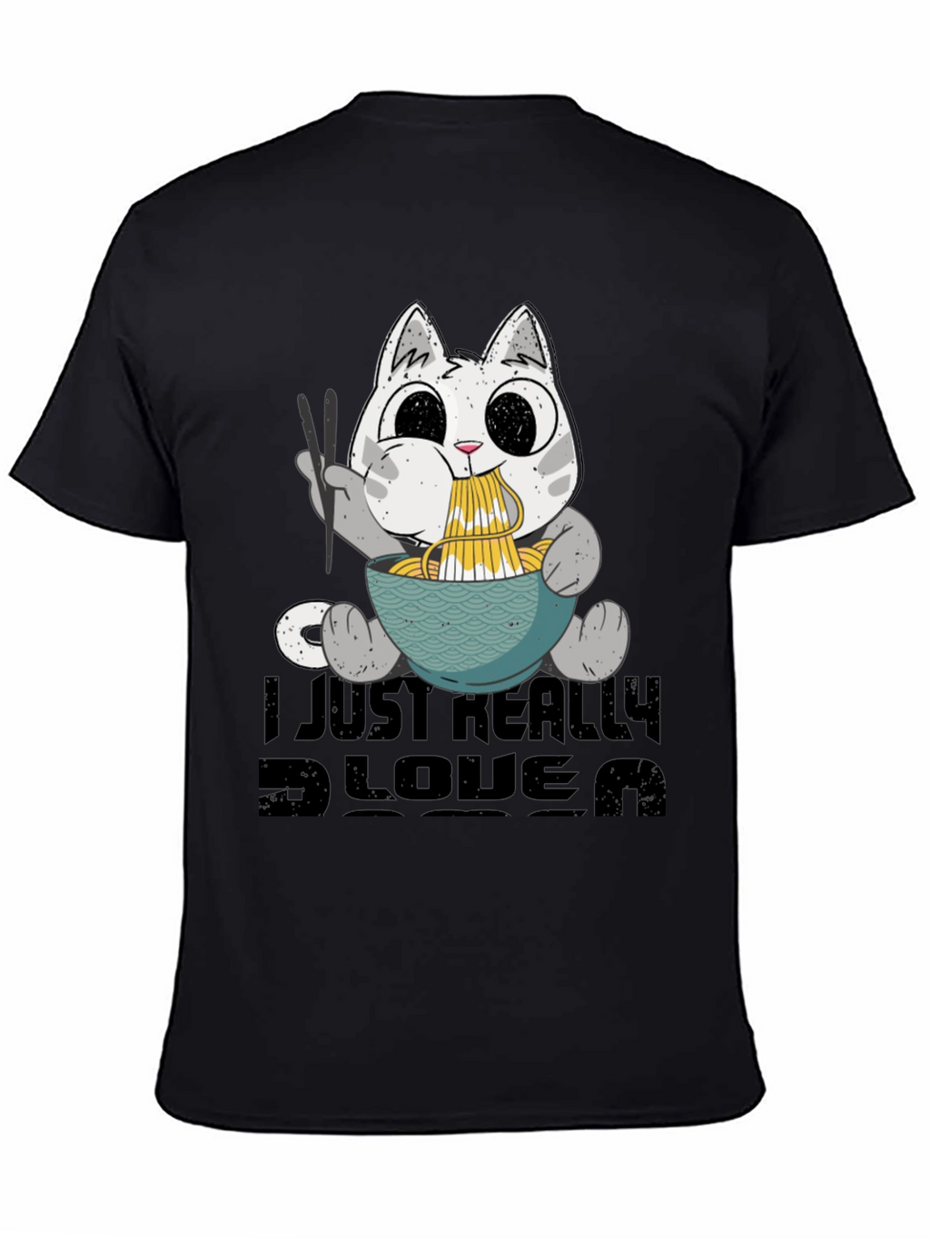 Camiseta Negra Amo el Ramen