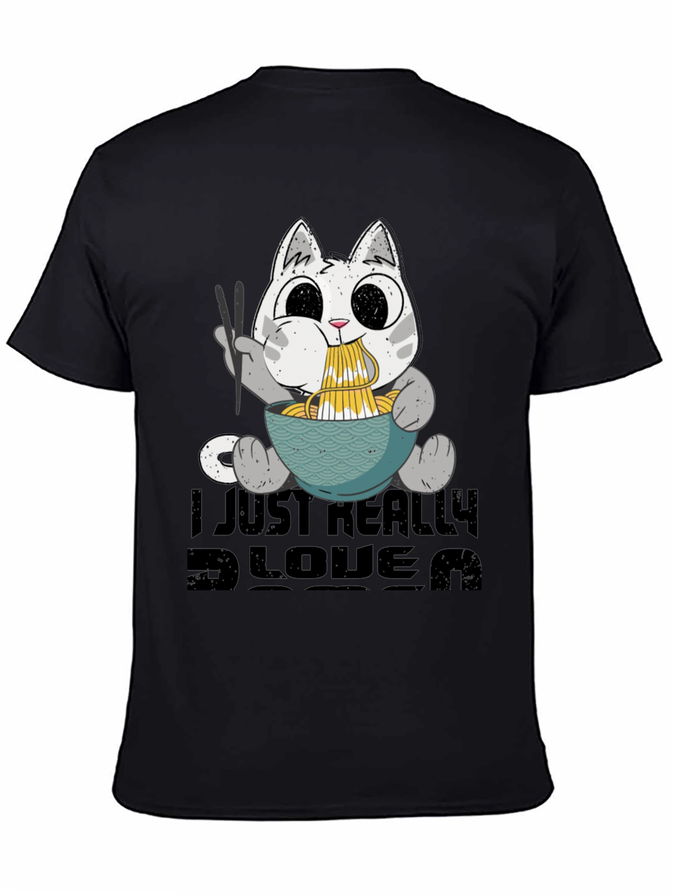 Camiseta Negra Amo el Ramen