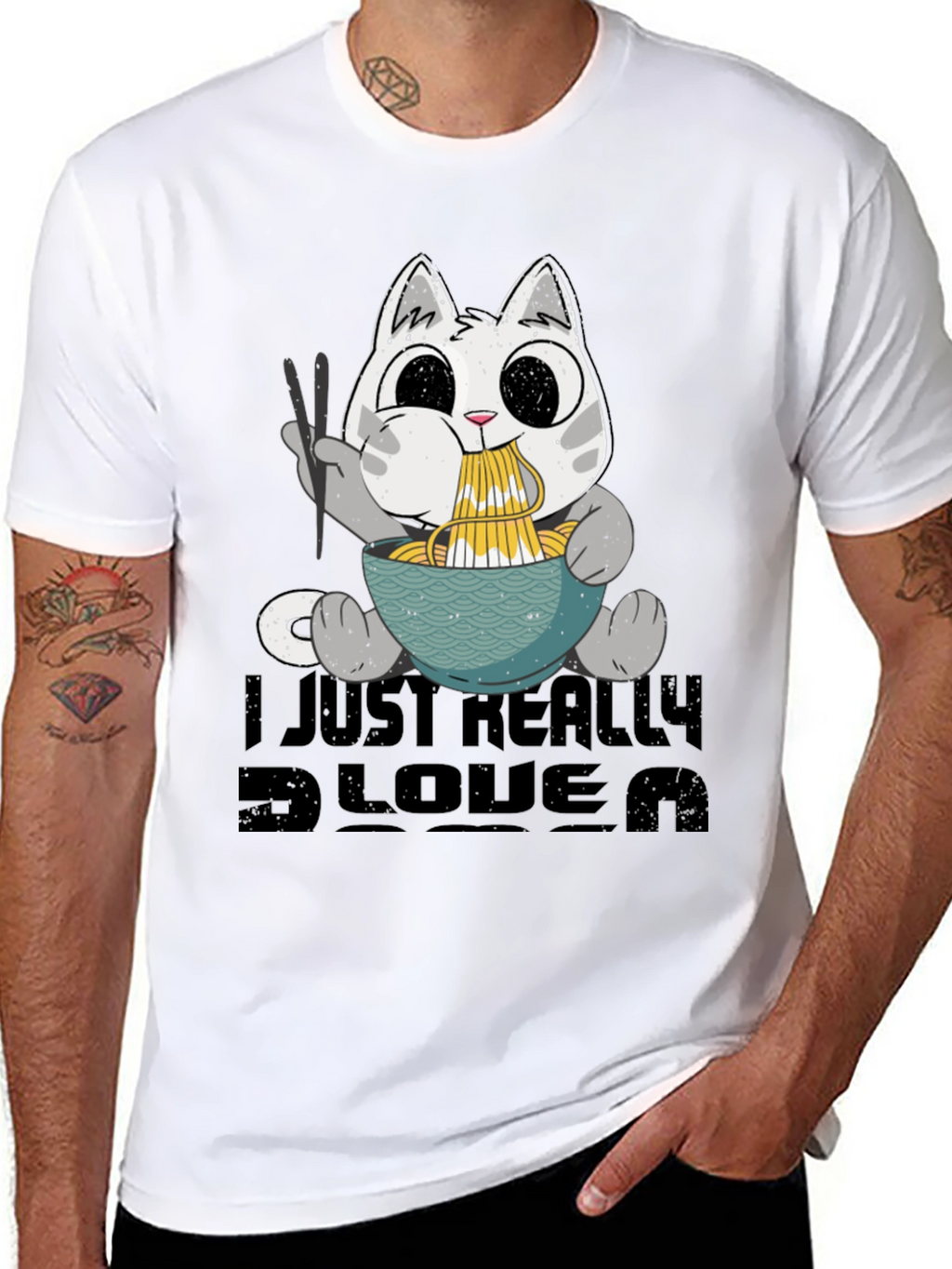 Camiseta Negra Amo el Ramen