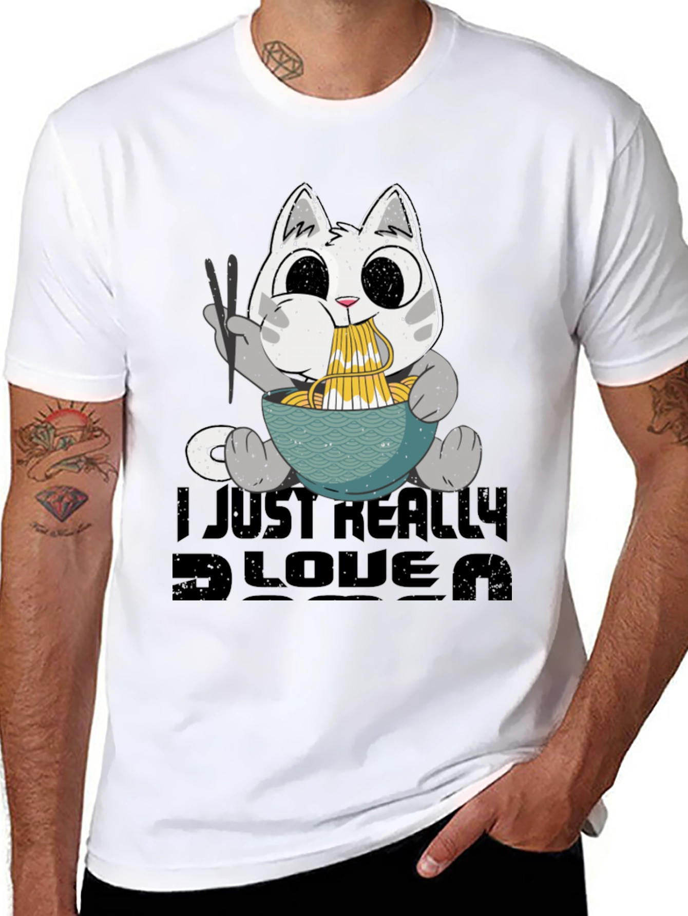 Camiseta Negra Amo el Ramen