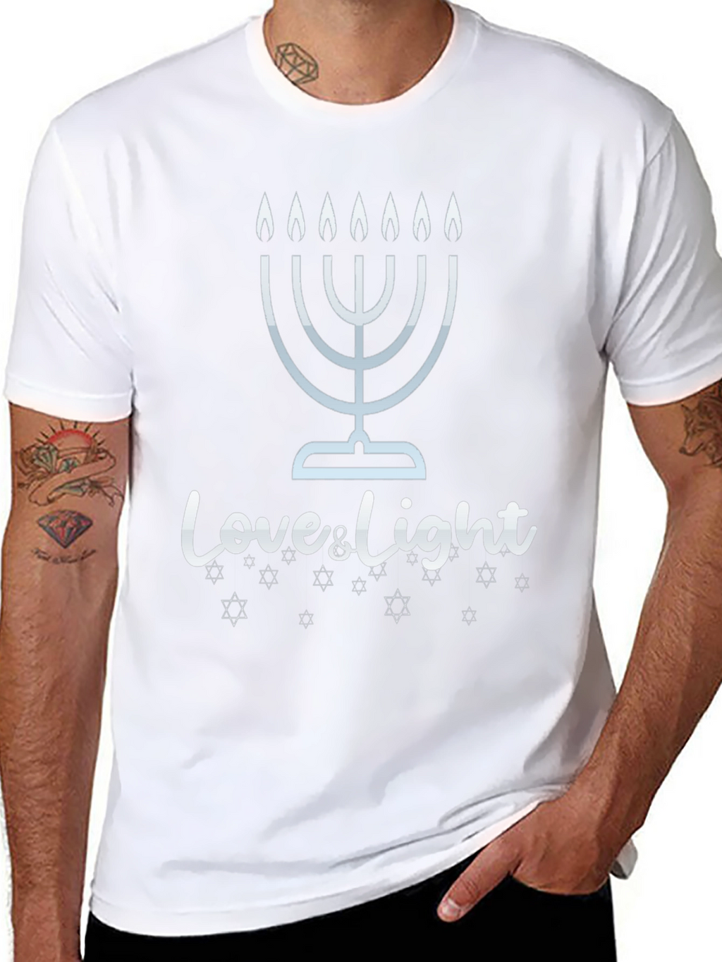 Camiseta Hombre Hanukkah Love & Light