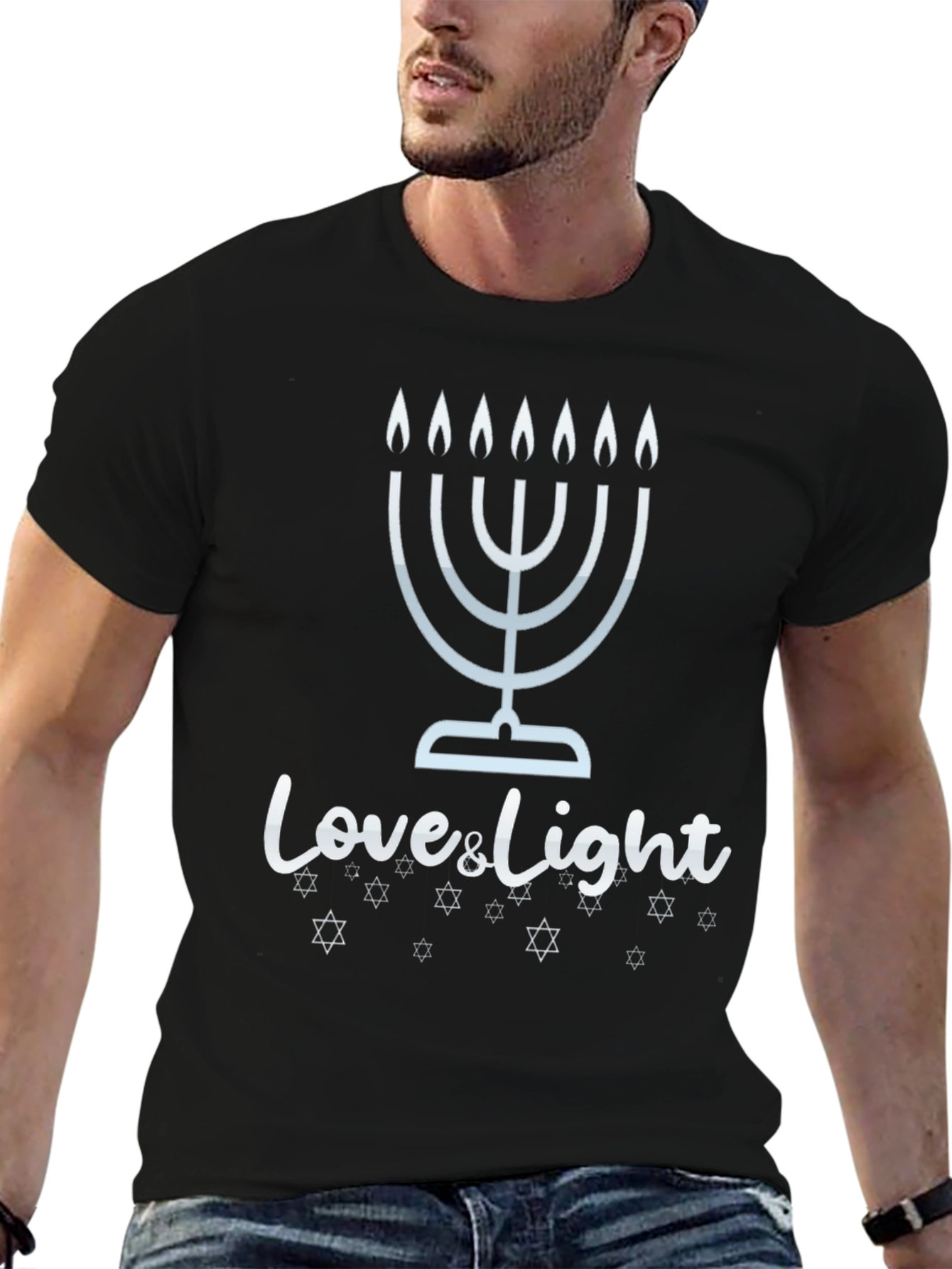 Camiseta Hombre Hanukkah Love & Light