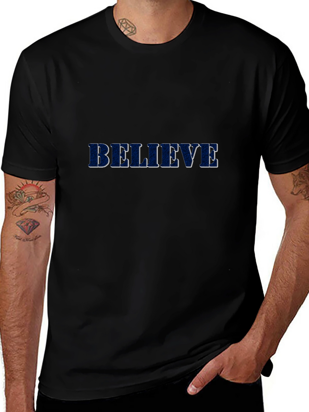 Camiseta Negra Believe para Hombre